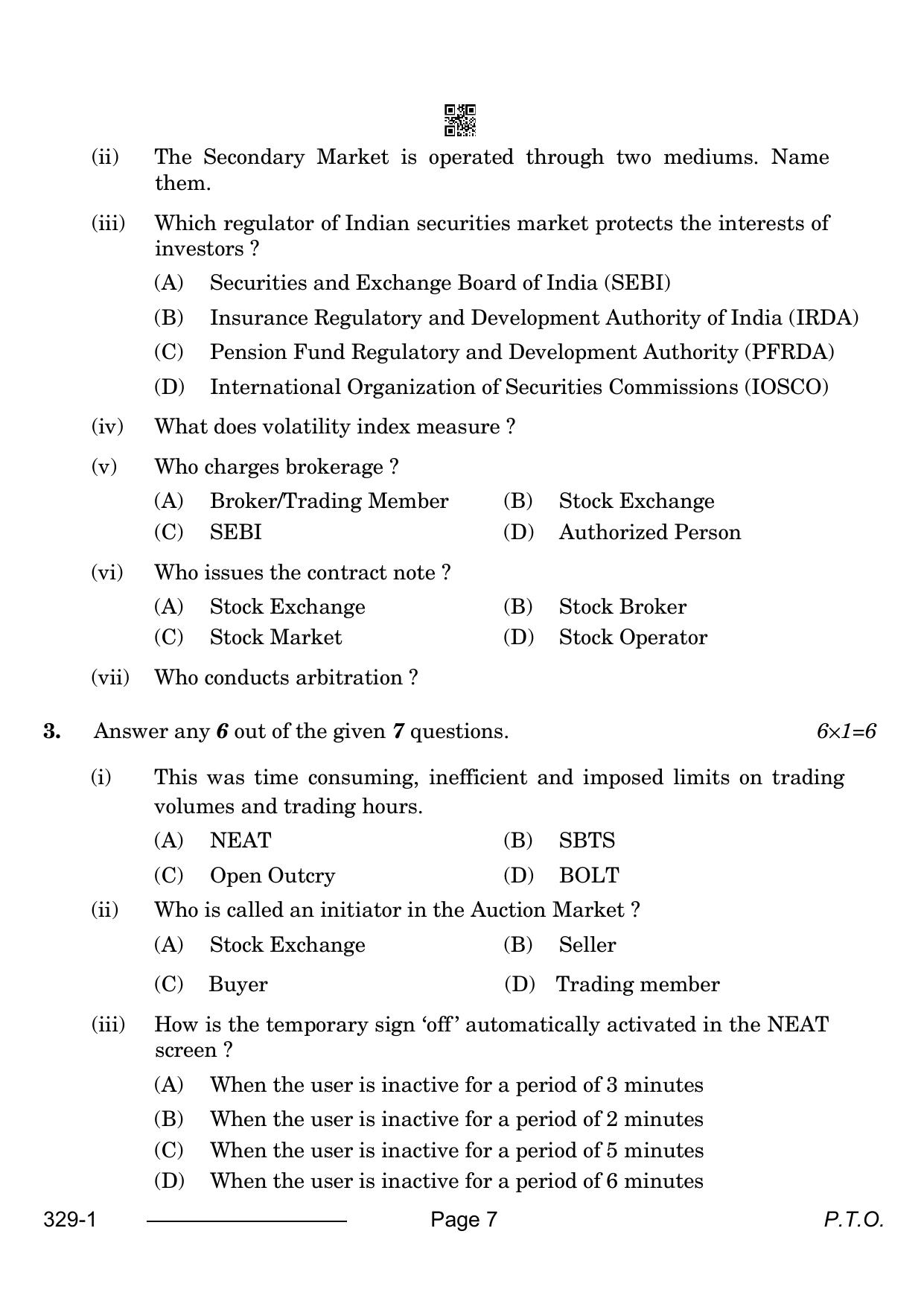 CBSE Class 12 Financial Markets Management 2024 Question Paper - Page 7