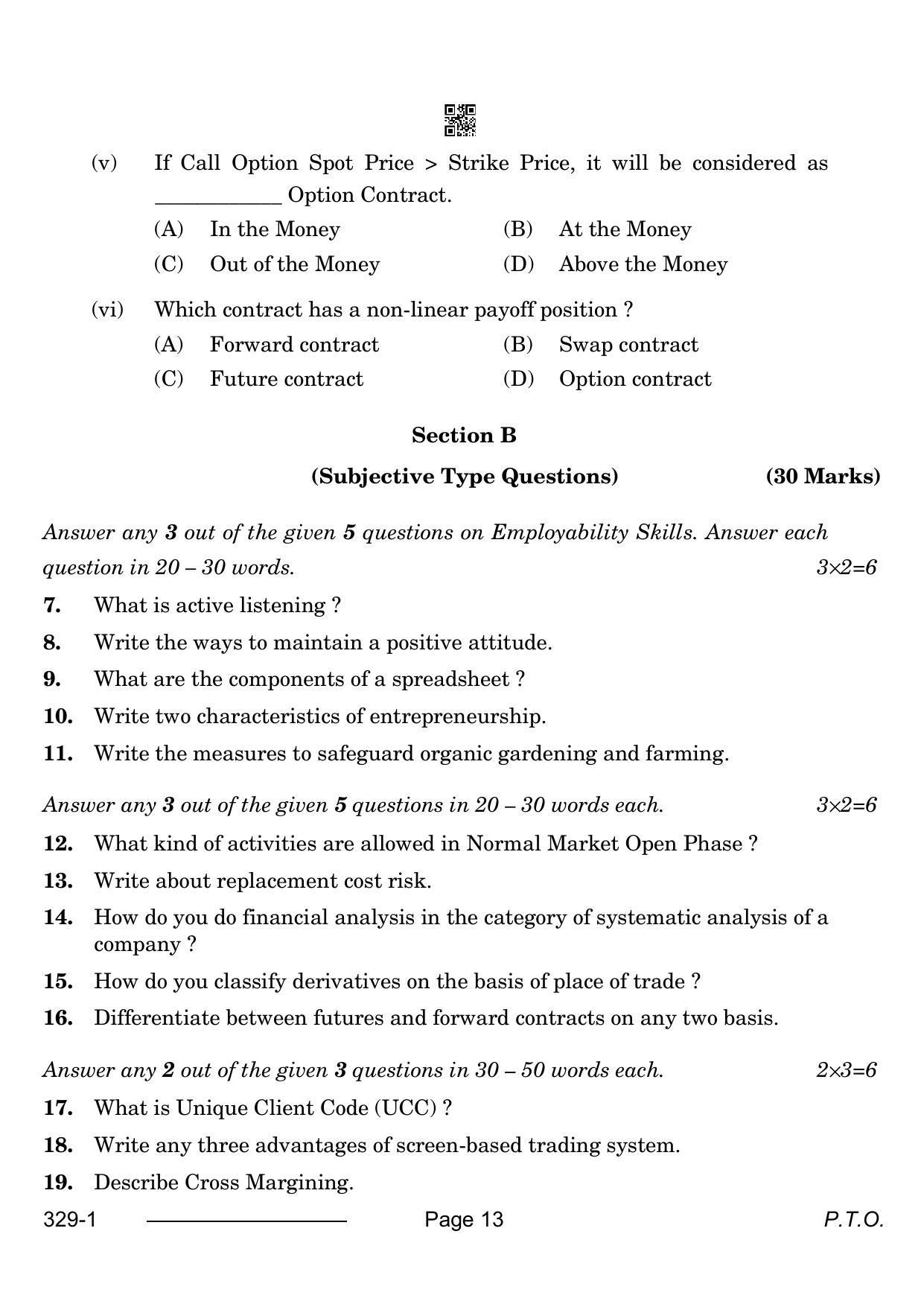 CBSE Class 12 Financial Markets Management 2024 Question Paper - Page 13