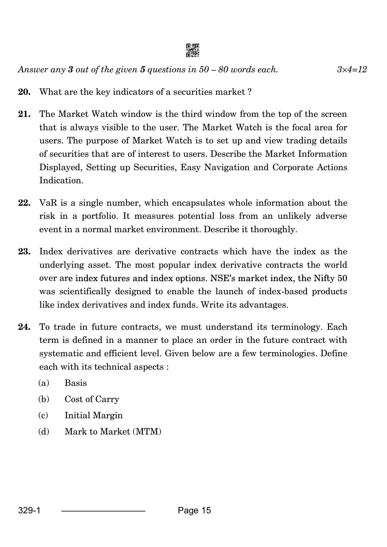 CBSE Class 12 Financial Markets Management 2024 Question Paper - Page 15