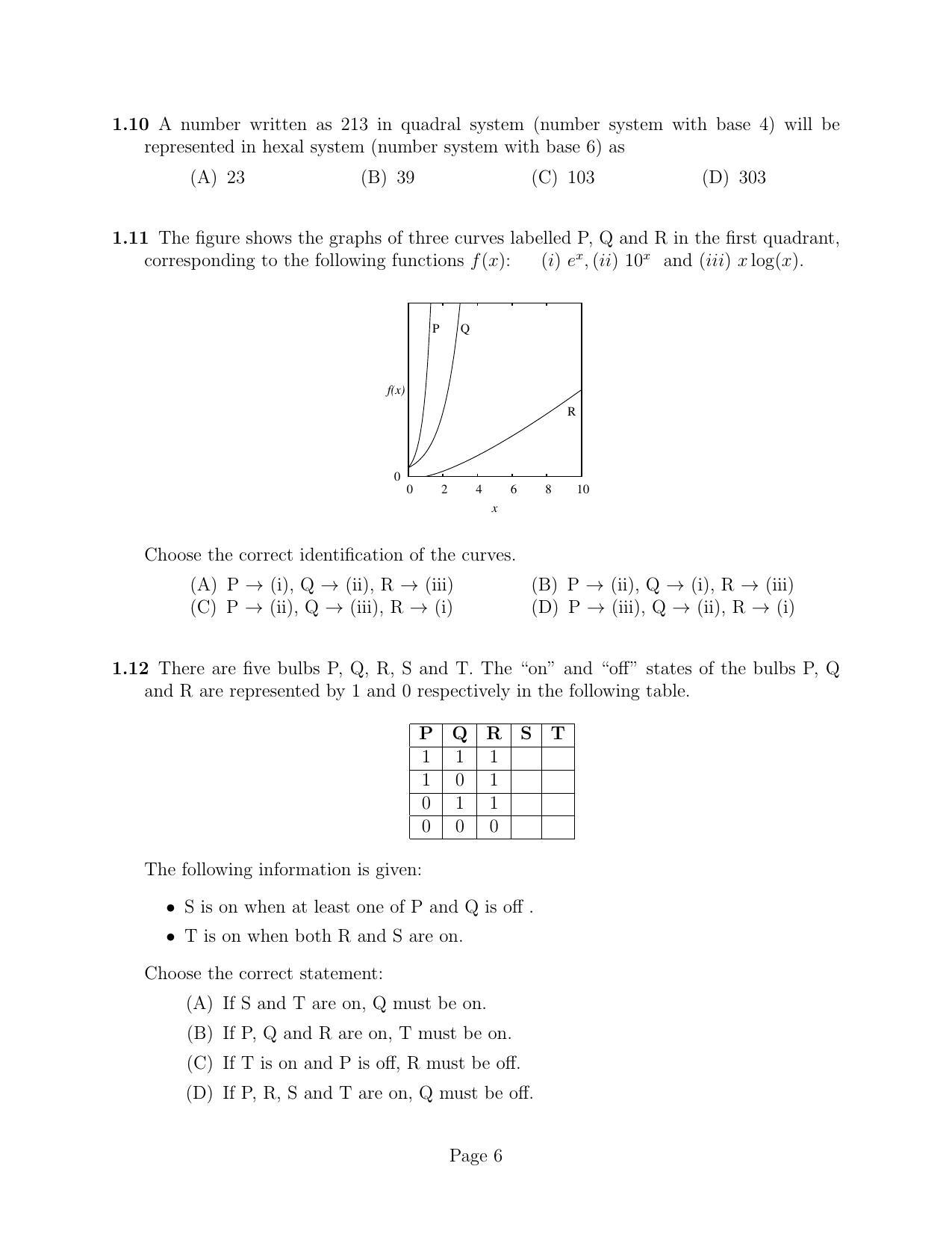 NEST 2011 Question Paper - Page 6