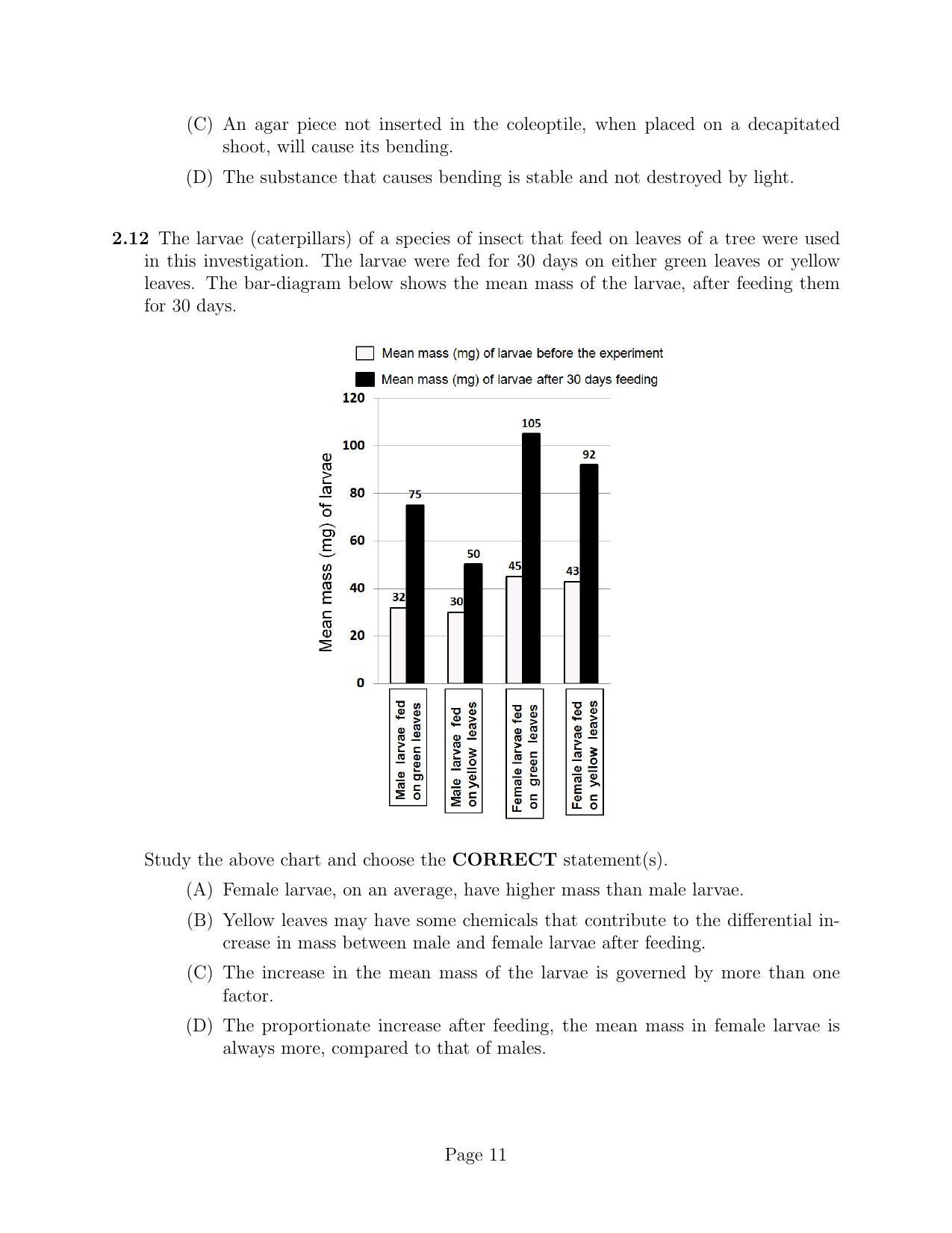 NEST 2011 Question Paper - Page 11