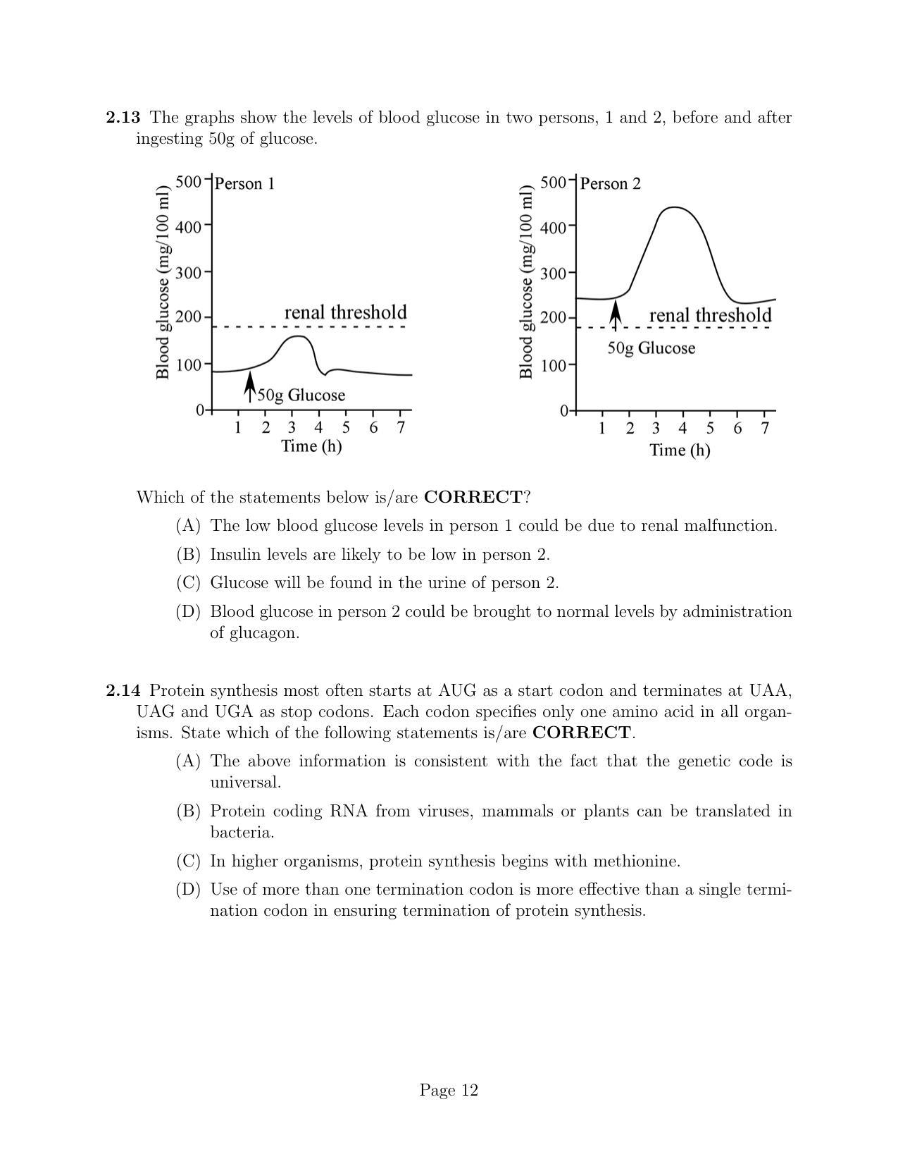 NEST 2011 Question Paper - Page 12