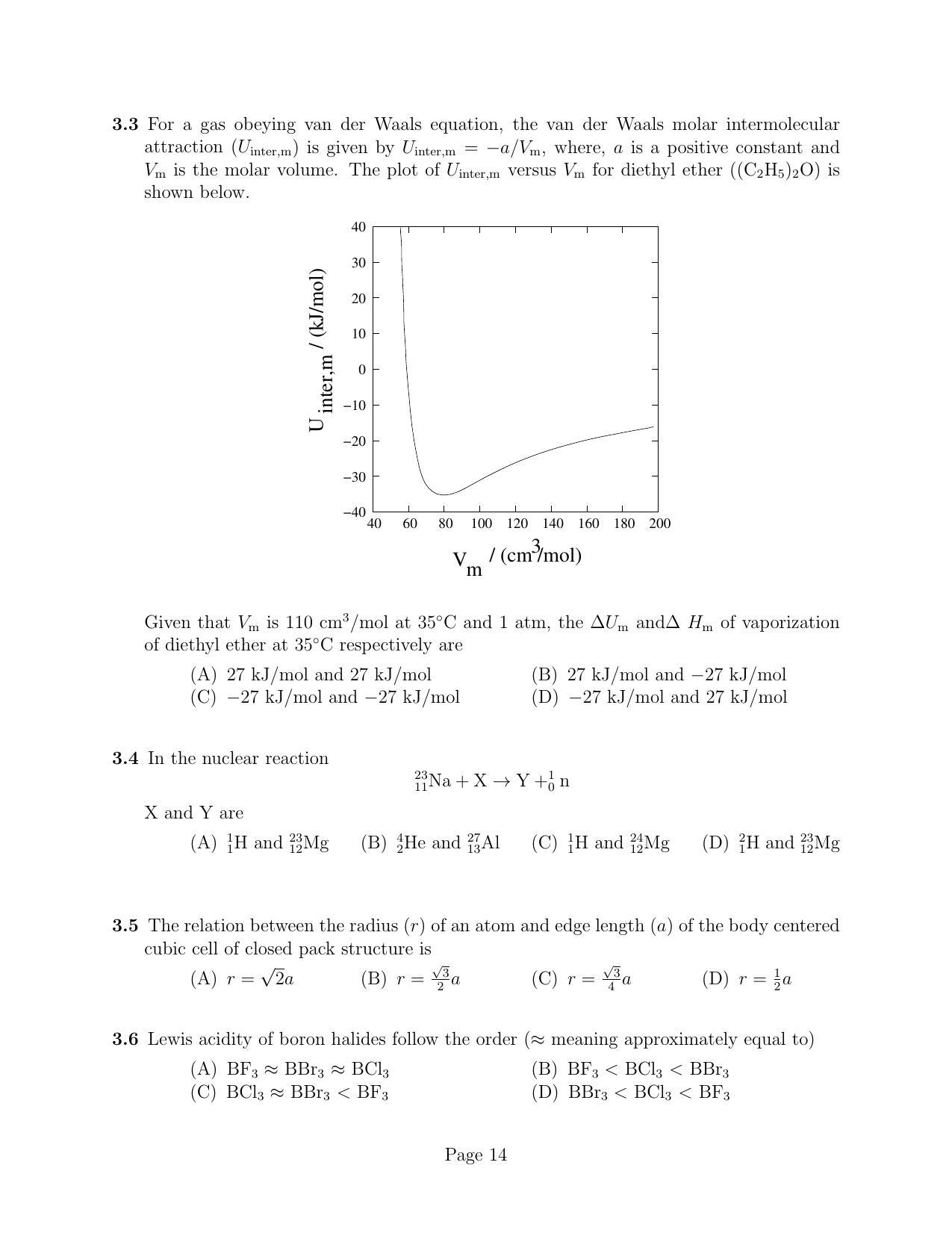 NEST 2011 Question Paper - Page 14