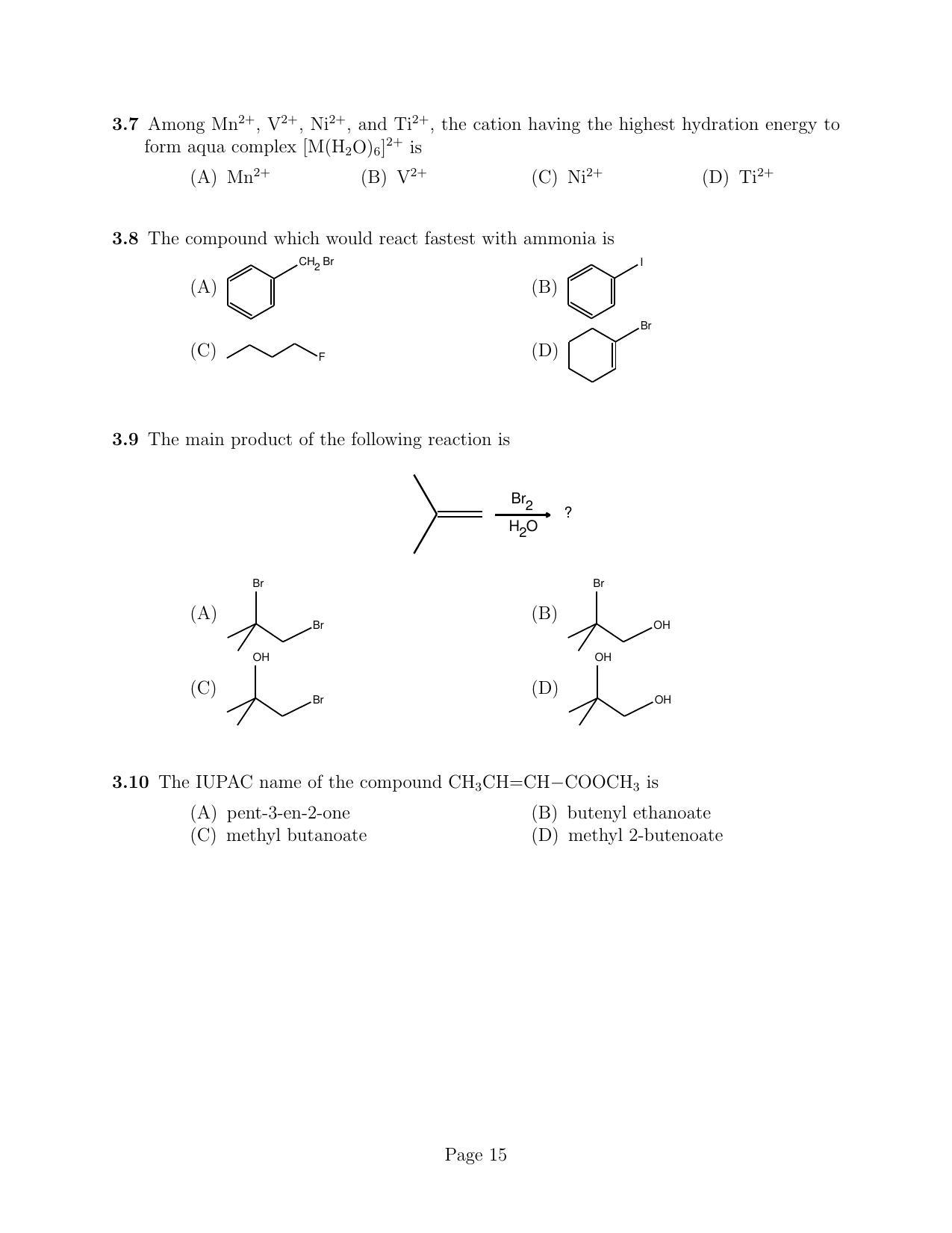 NEST 2011 Question Paper - Page 15