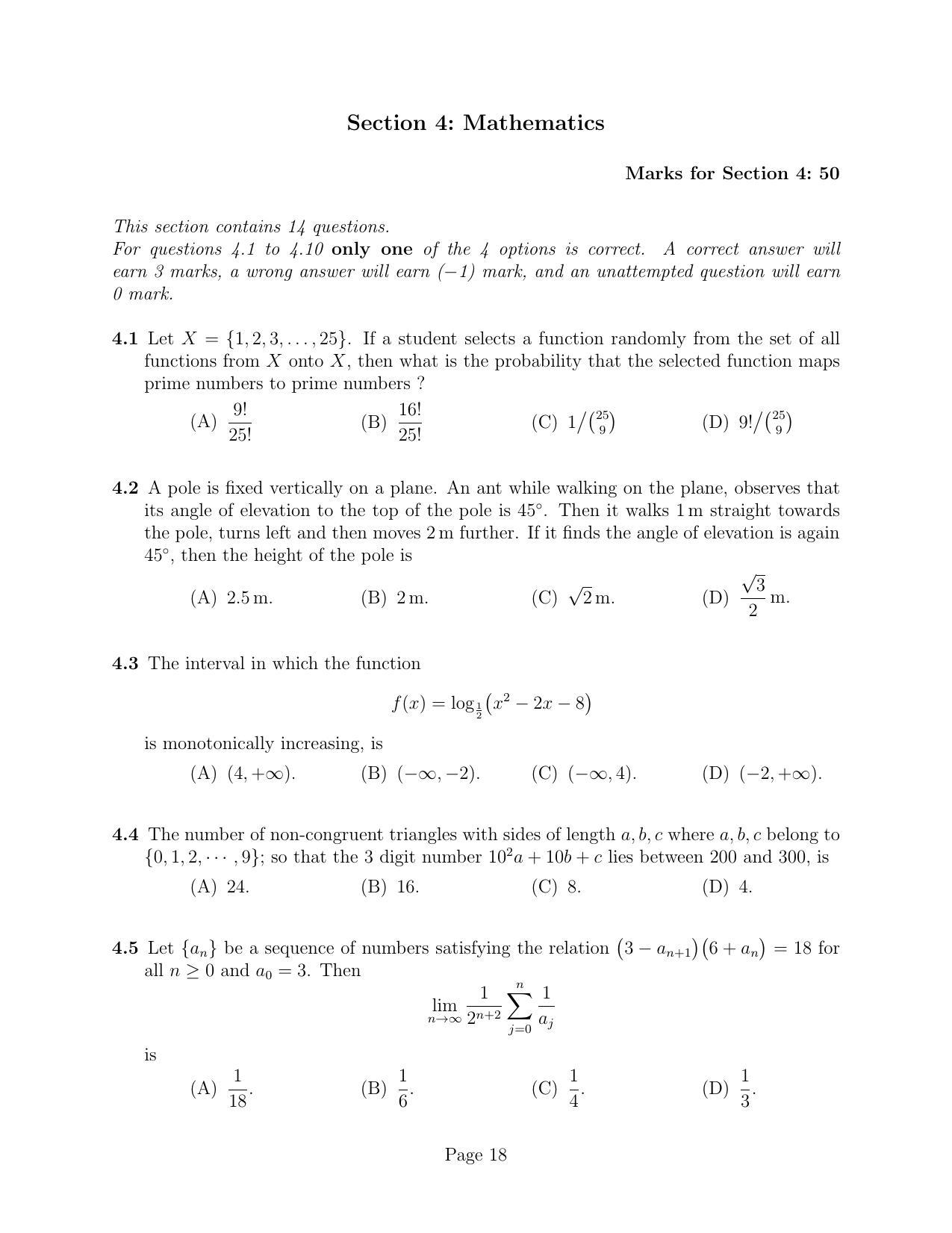 NEST 2011 Question Paper - Page 18