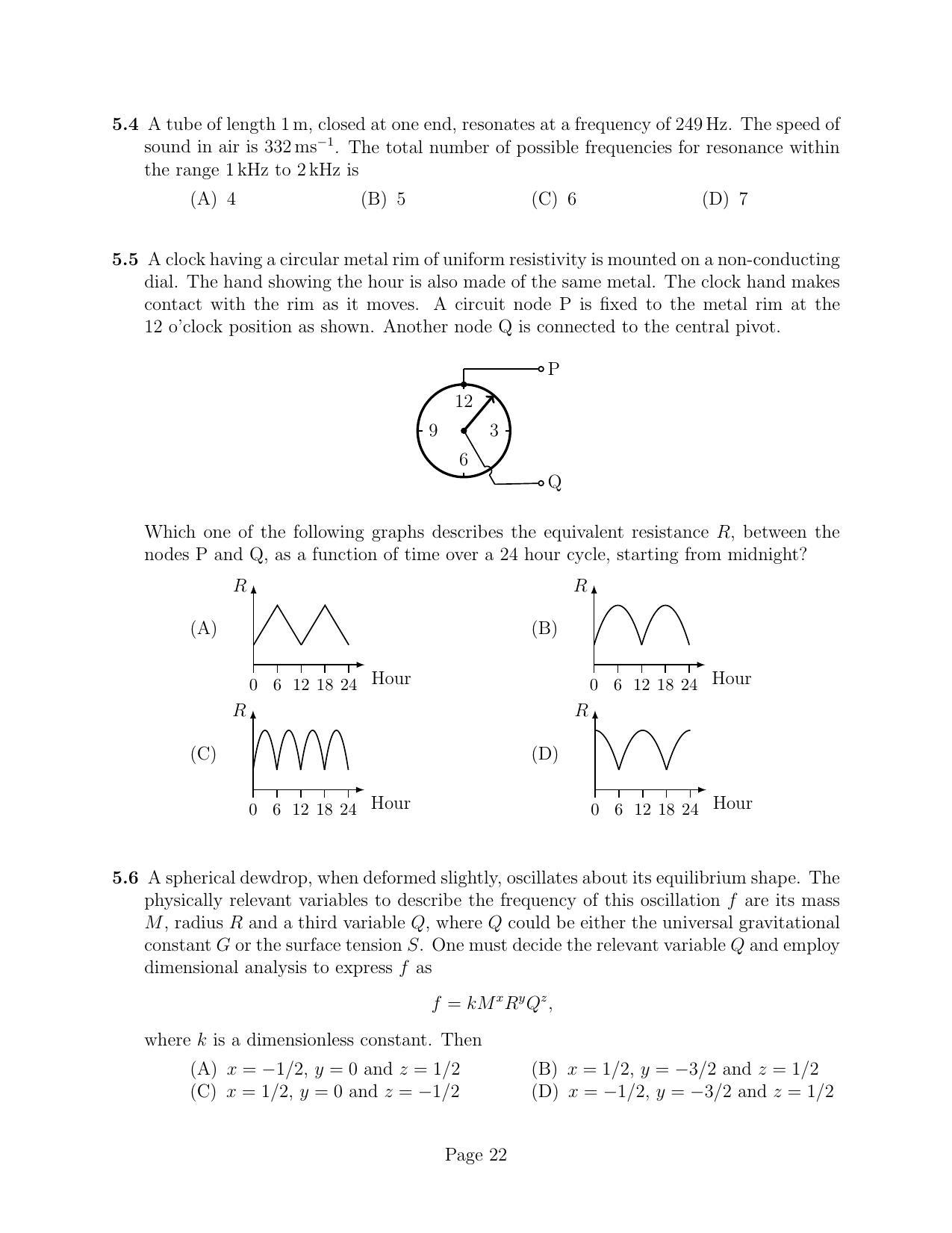 NEST 2011 Question Paper - Page 22