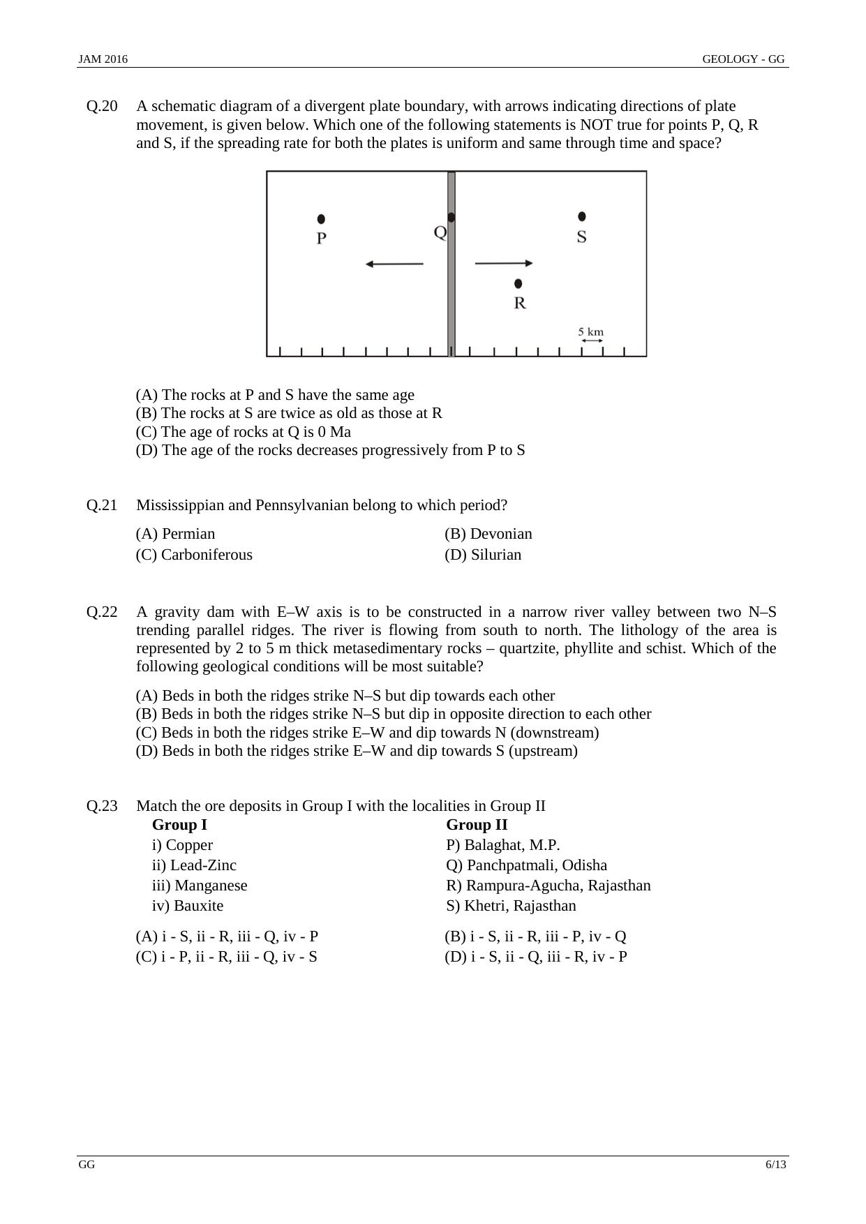 JAM 2016: GG Question Paper - Page 5
