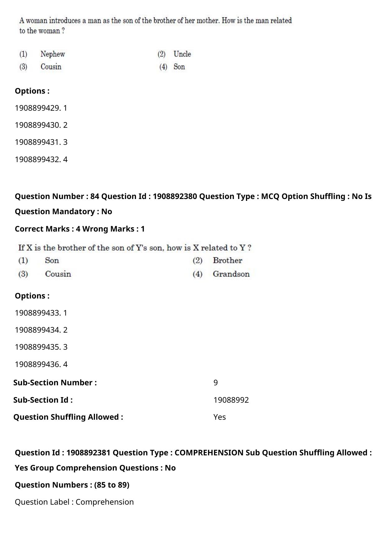 CUET PG 2021 PGQP38 Question Paper - Page 43