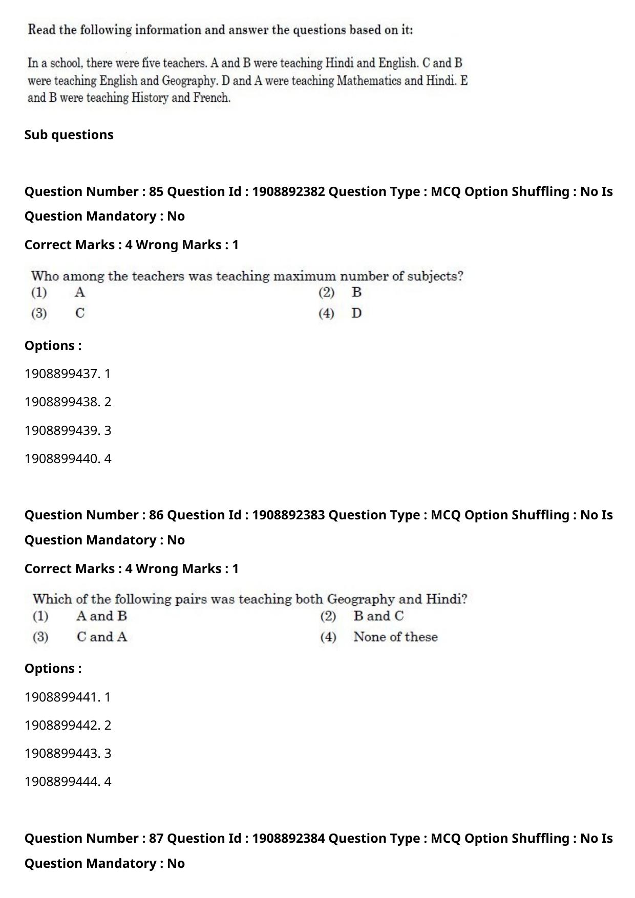 CUET PG 2021 PGQP38 Question Paper - Page 44
