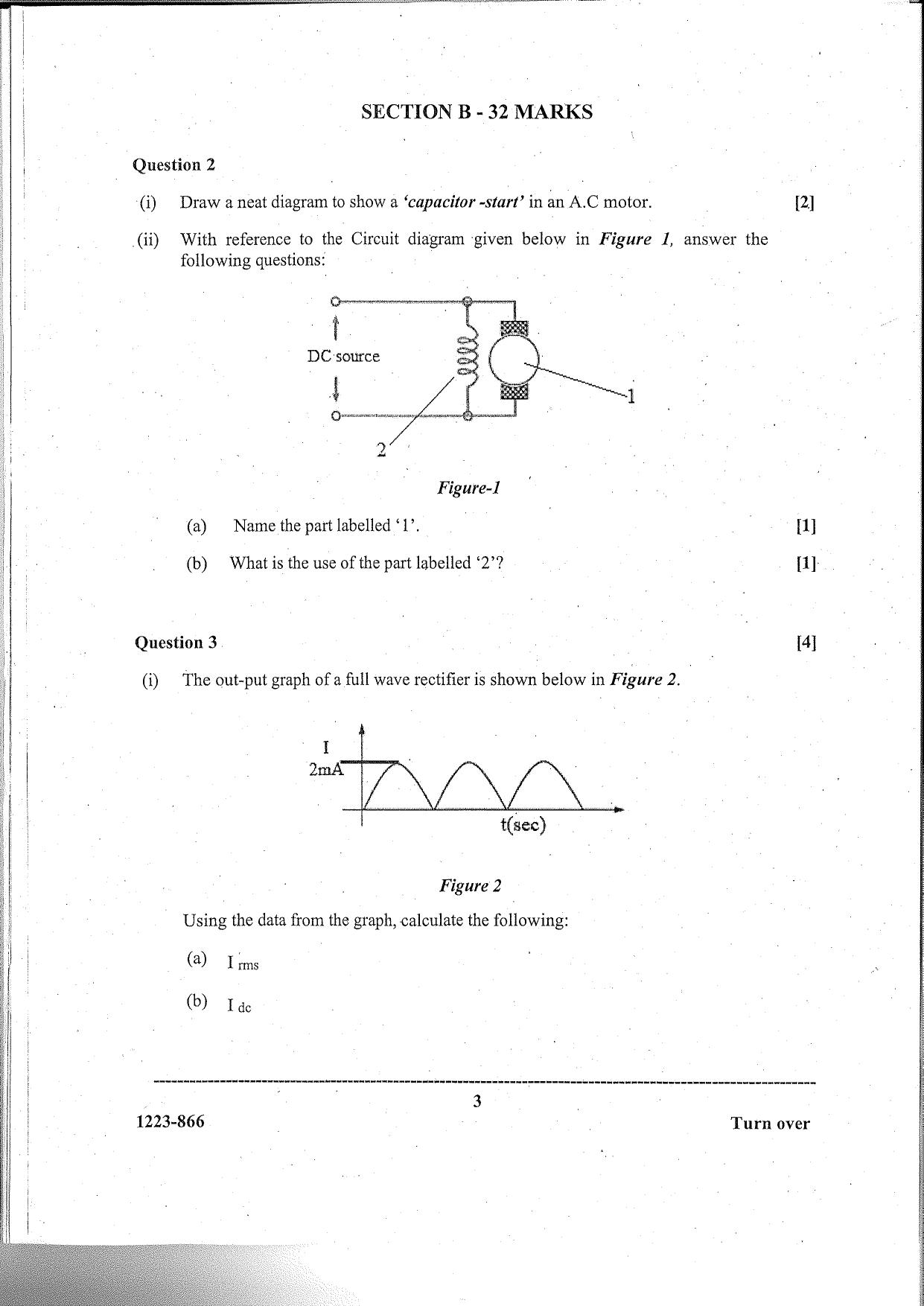 ISC Class 12 Electricity & Electronics 2023 Question Paper - Page 3