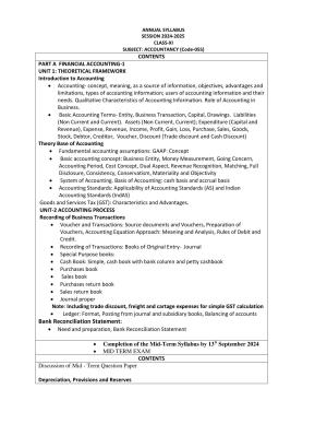 Edudel Class 11 Accountancy (English Medium) Syllabus 2025