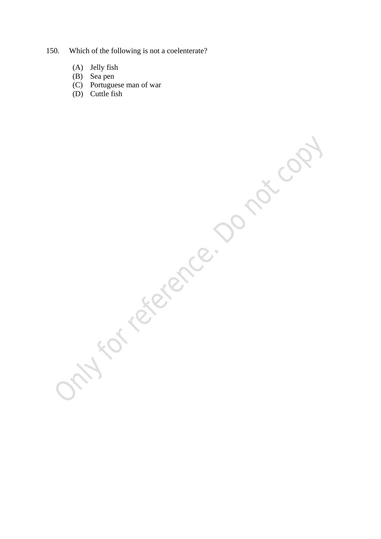 CUSAT CAT 2021 Zoology Question Paper - Page 26