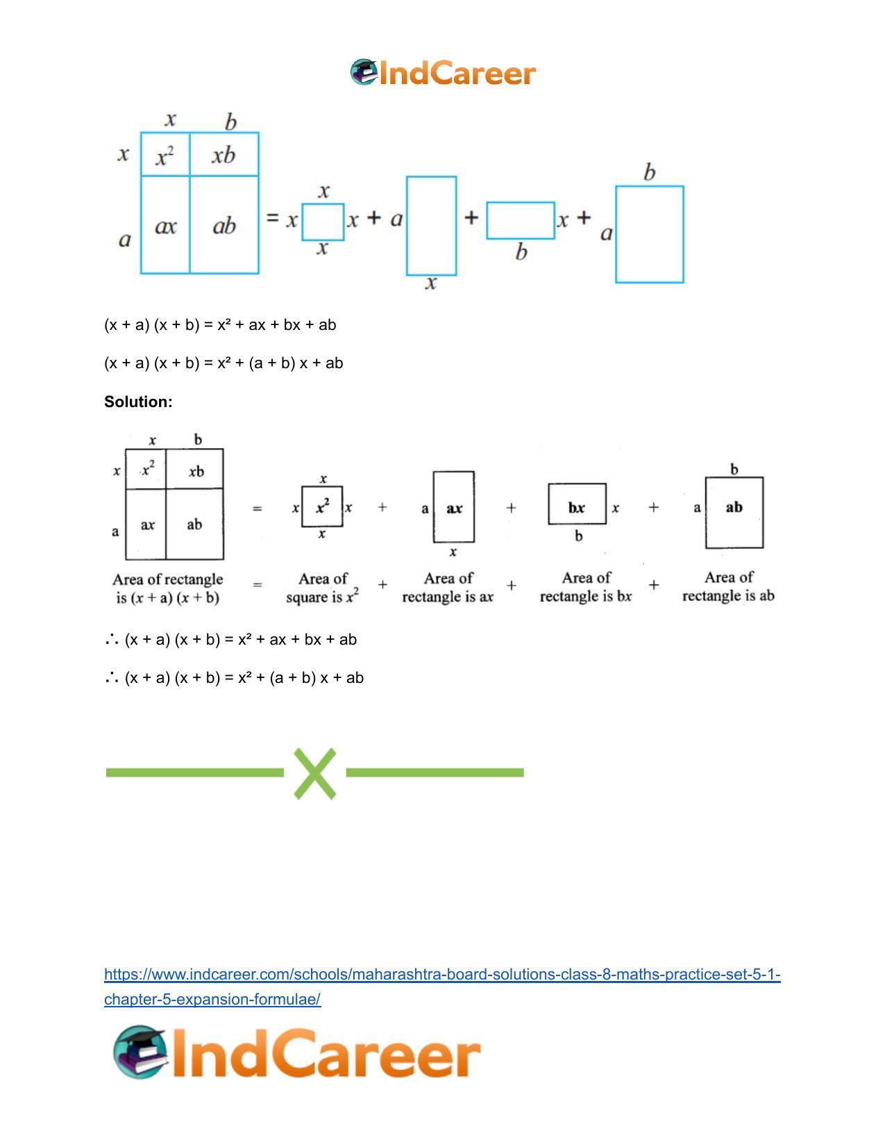 Maharashtra Board Solutions Class 8-Maths (Practice Set 5.1): Chapter 5- Expansion Formulae - Page 6