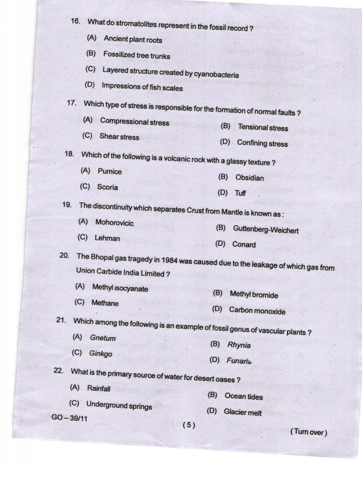 Odisha CPET 2024 ENVIRONMENTAL SCIENCE Question Paper - Page 5