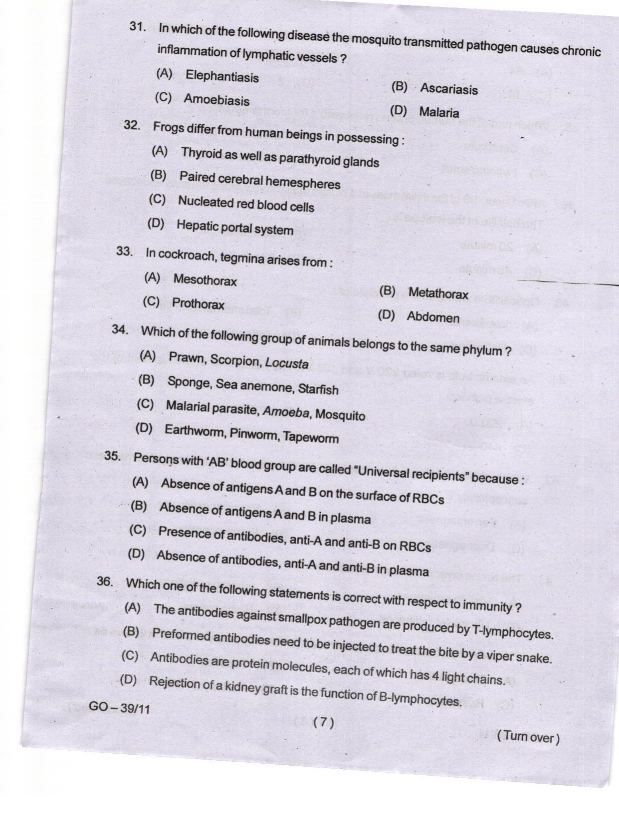 Odisha CPET 2024 ENVIRONMENTAL SCIENCE Question Paper - Page 7