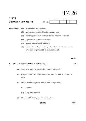 MSBTE Winter Question Paper 2019 - Advanced Manufacturing Processes
