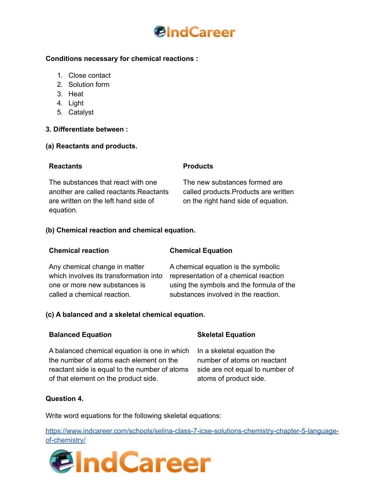 Selina Class 7 ICSE Solutions Chemistry : Chapter 5- Language of Chemistry - Page 3