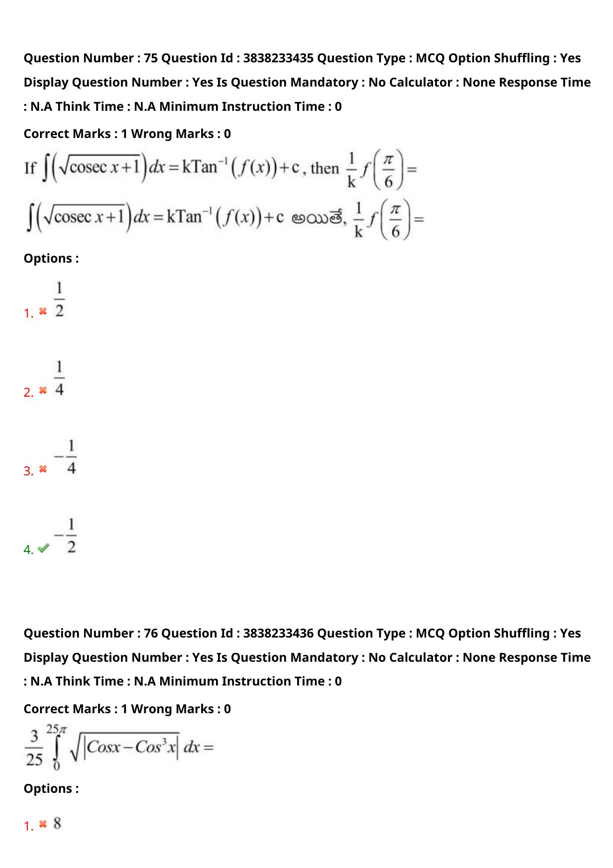 TS EAPCET 2024 Question Paper Engineering 10 May Shift 2 With Preliminary Key - Page 57