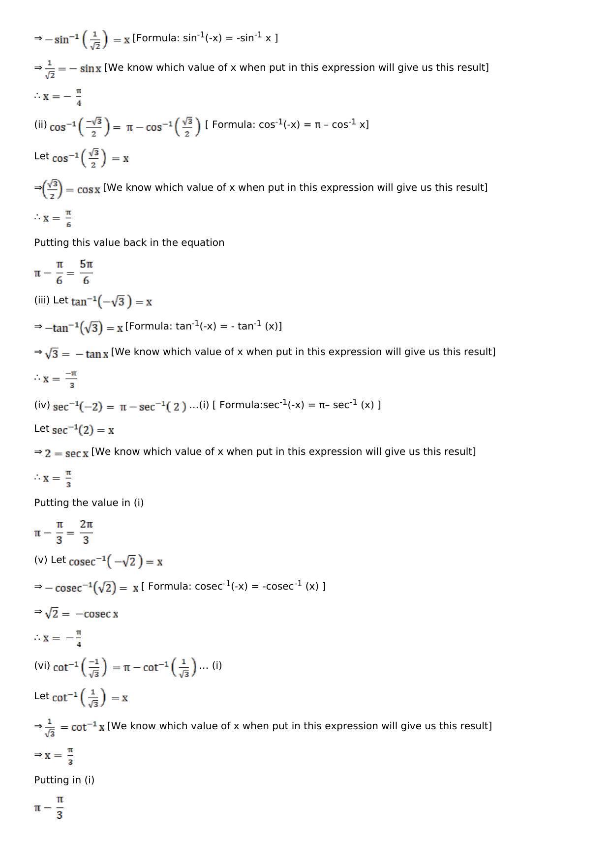 Chapter 4: Inverse Trigonometric Functions Solutions: RS Aggarwal Class 12 Solutions  - Page 3