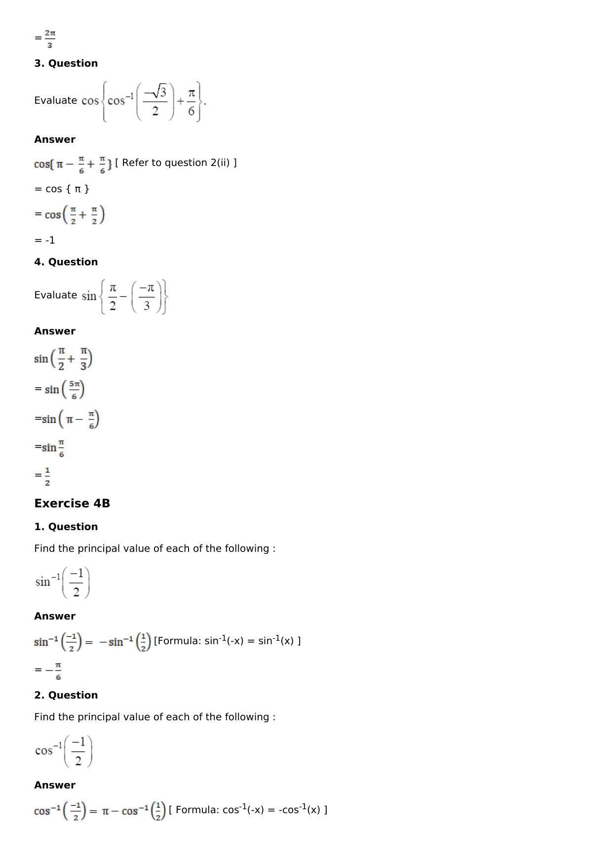 Chapter 4: Inverse Trigonometric Functions Solutions: RS Aggarwal Class 12 Solutions  - Page 4