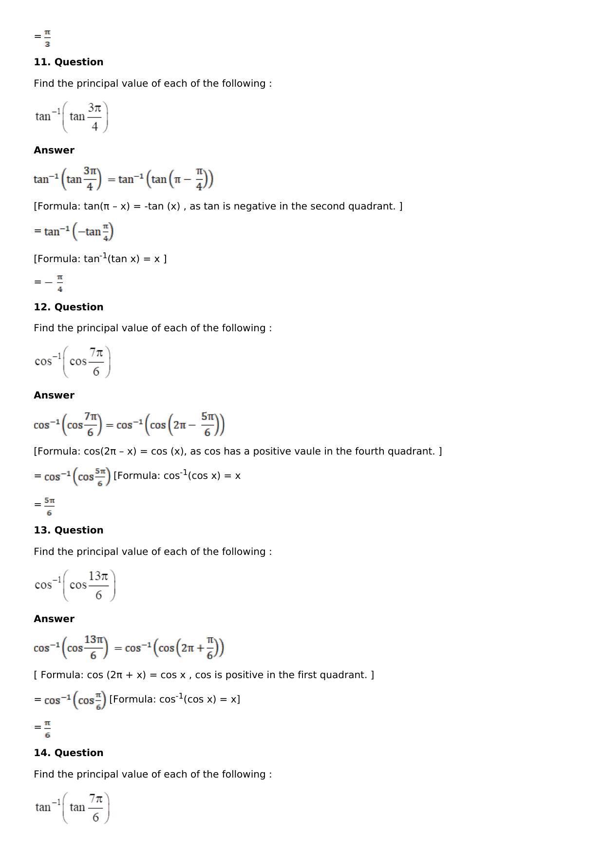 Chapter 4: Inverse Trigonometric Functions Solutions: RS Aggarwal Class 12 Solutions  - Page 7