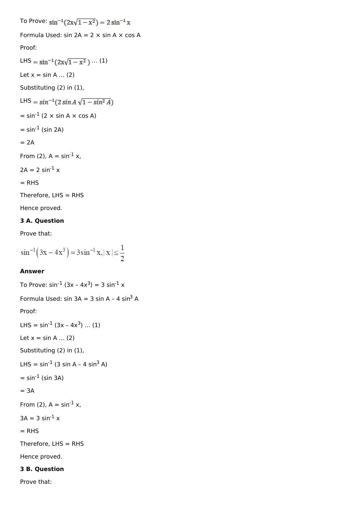 Chapter 4: Inverse Trigonometric Functions Solutions: RS Aggarwal Class 12 Solutions  - Page 12
