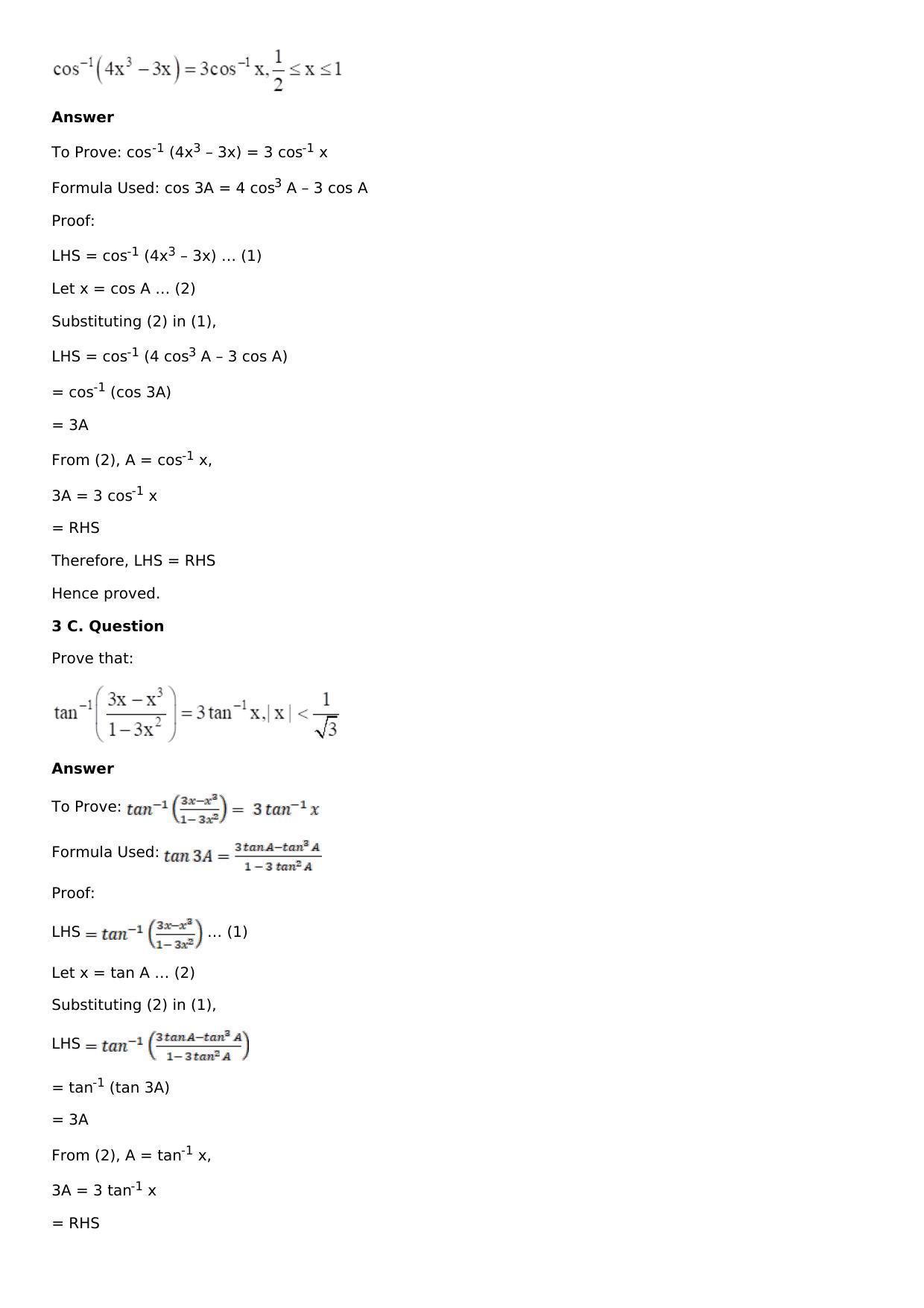 Chapter 4: Inverse Trigonometric Functions Solutions: RS Aggarwal Class 12 Solutions  - Page 13