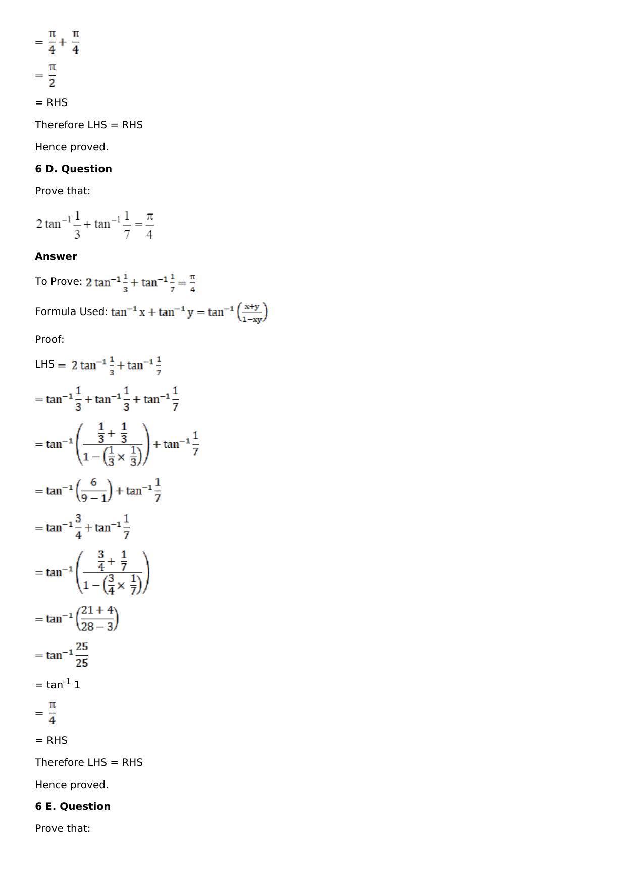 Chapter 4: Inverse Trigonometric Functions Solutions: RS Aggarwal Class 12 Solutions  - Page 20