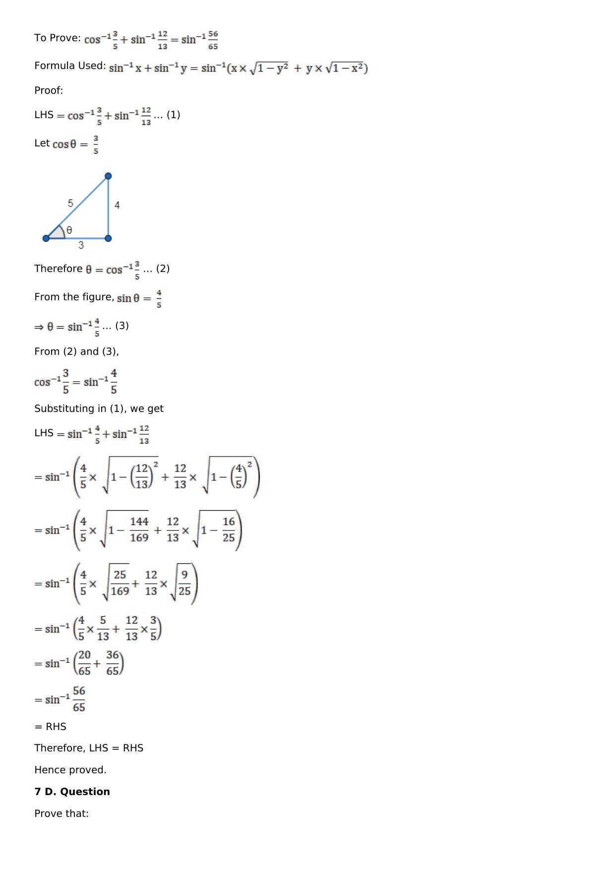 Chapter 4: Inverse Trigonometric Functions Solutions: RS Aggarwal Class 12 Solutions  - Page 25