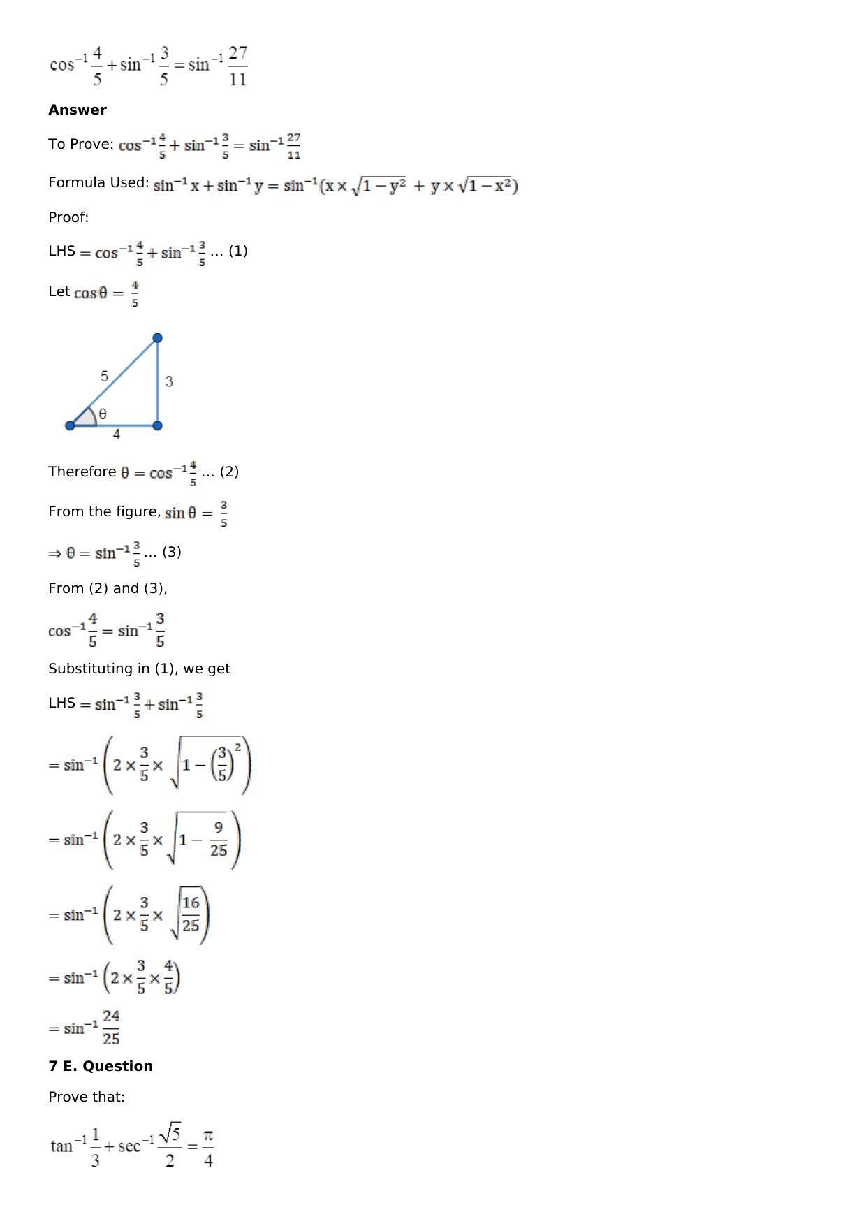 Chapter 4: Inverse Trigonometric Functions Solutions: RS Aggarwal Class 12 Solutions  - Page 26