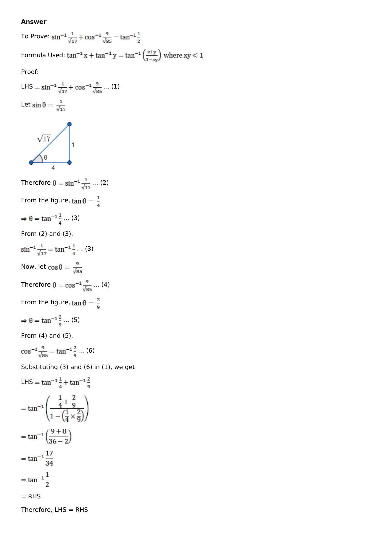 Chapter 4: Inverse Trigonometric Functions Solutions: RS Aggarwal Class 12 Solutions  - Page 28