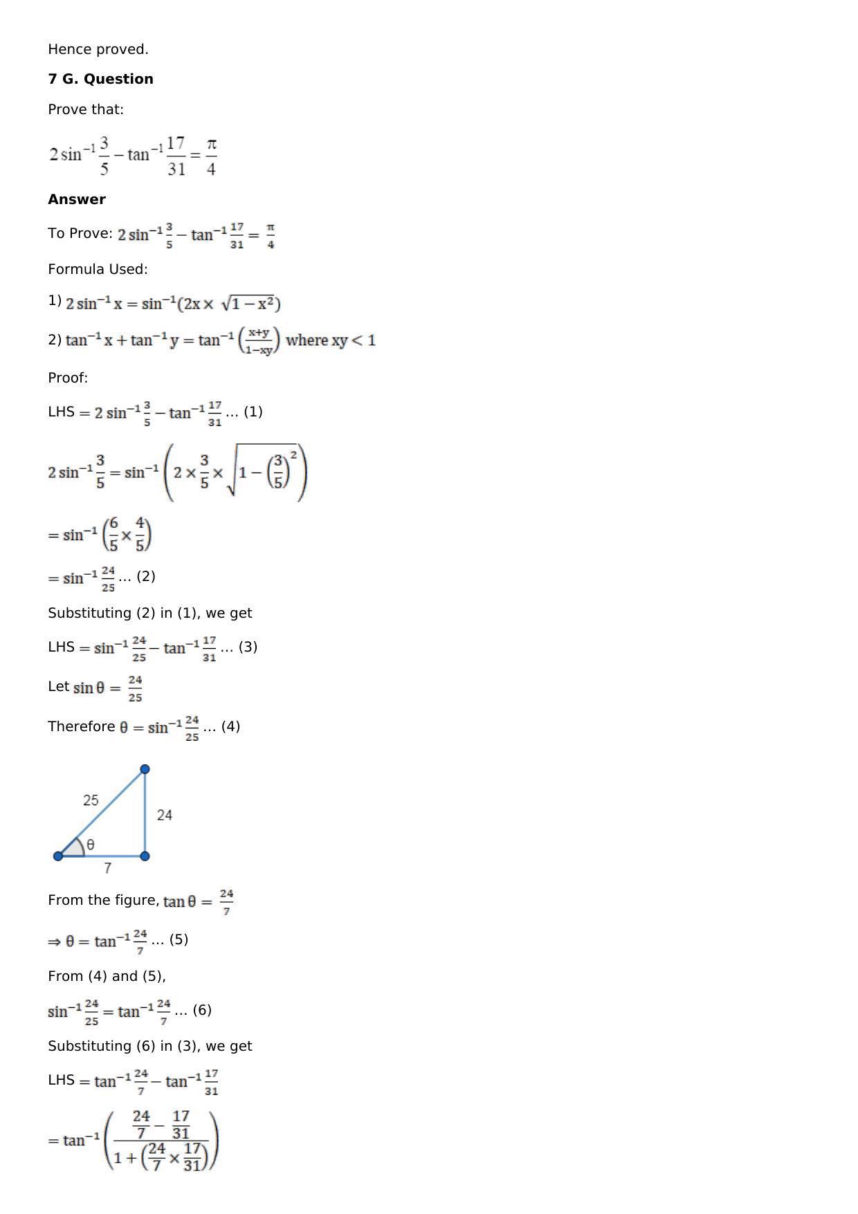 Chapter 4: Inverse Trigonometric Functions Solutions: RS Aggarwal Class 12 Solutions  - Page 29