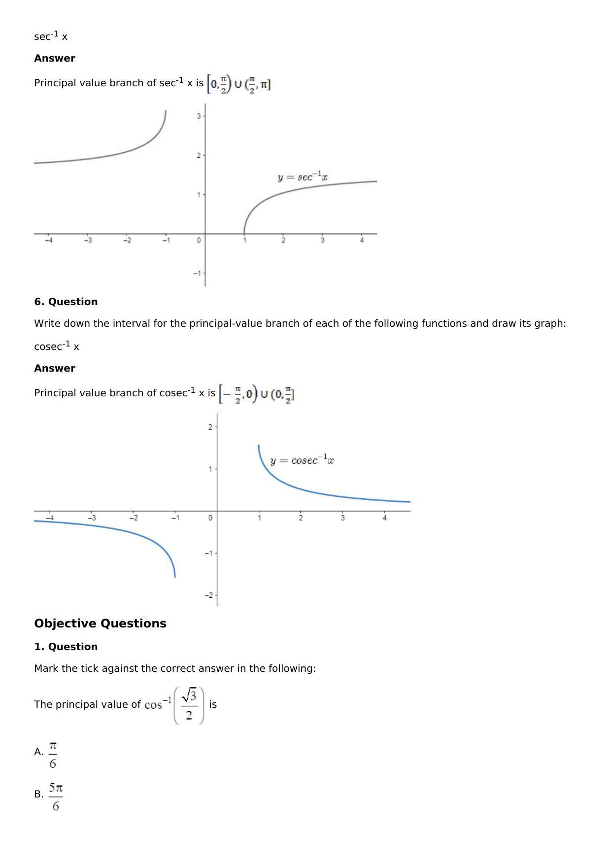 Chapter 4: Inverse Trigonometric Functions Solutions: RS Aggarwal Class 12 Solutions  - Page 37