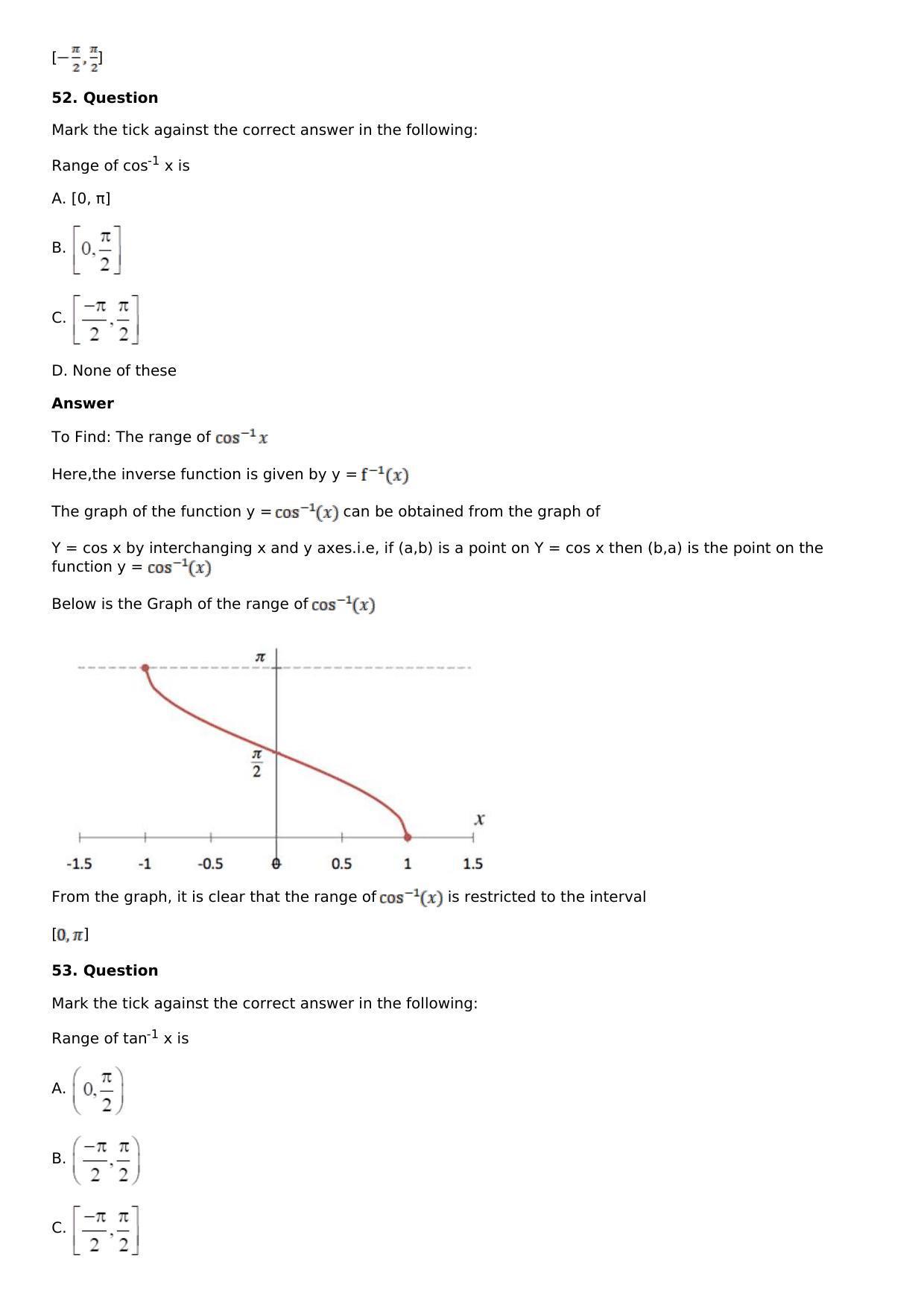 Chapter 4: Inverse Trigonometric Functions Solutions: RS Aggarwal Class 12 Solutions  - Page 69