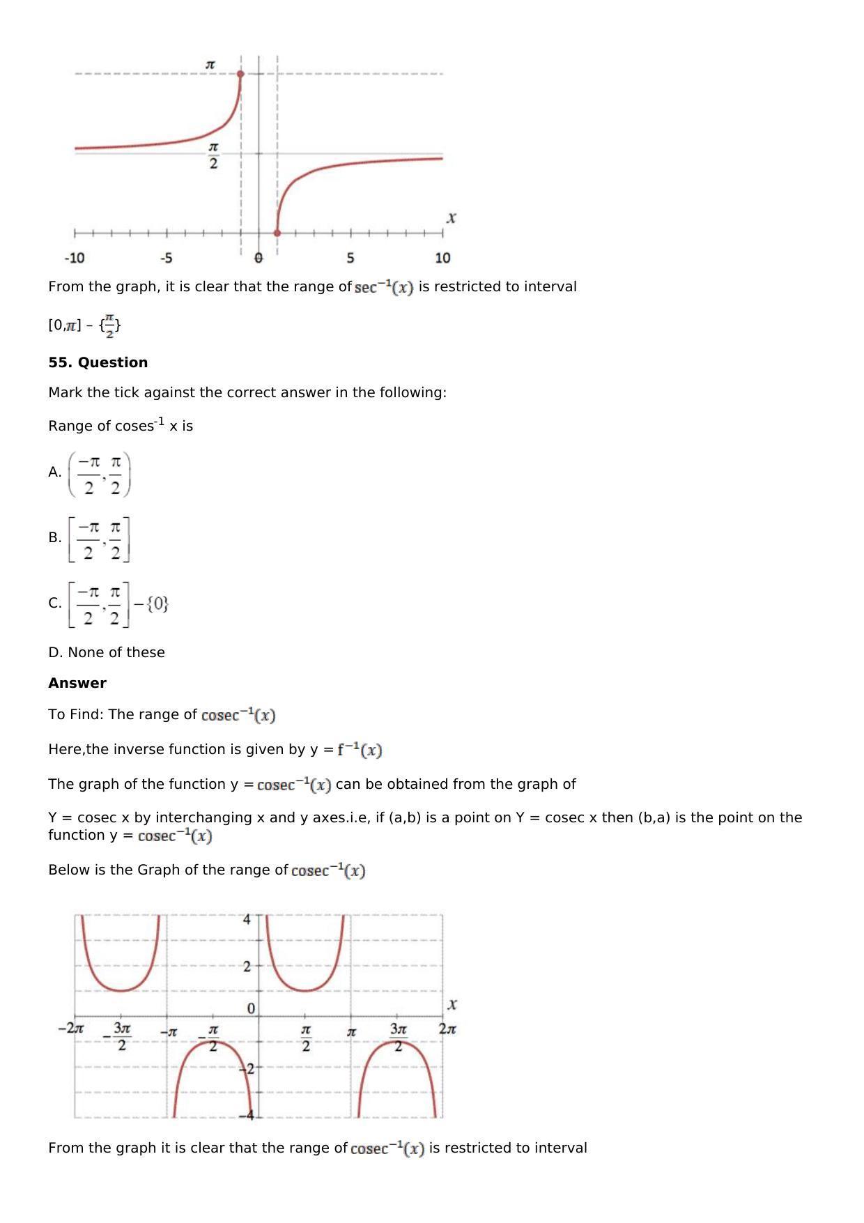 Chapter 4: Inverse Trigonometric Functions Solutions: RS Aggarwal Class 12 Solutions  - Page 71