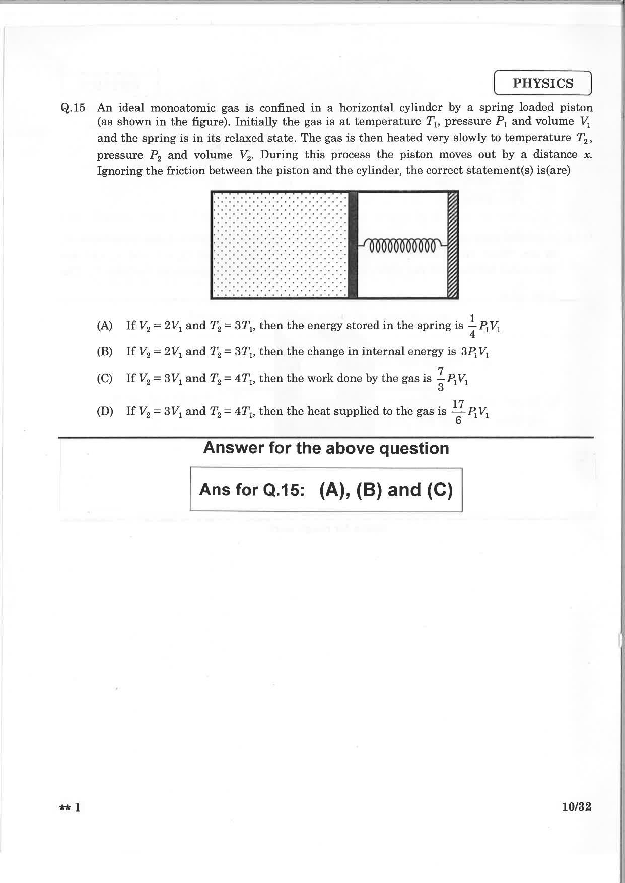 JEE (Advanced) 2015 Paper II Question Paper - Page 9
