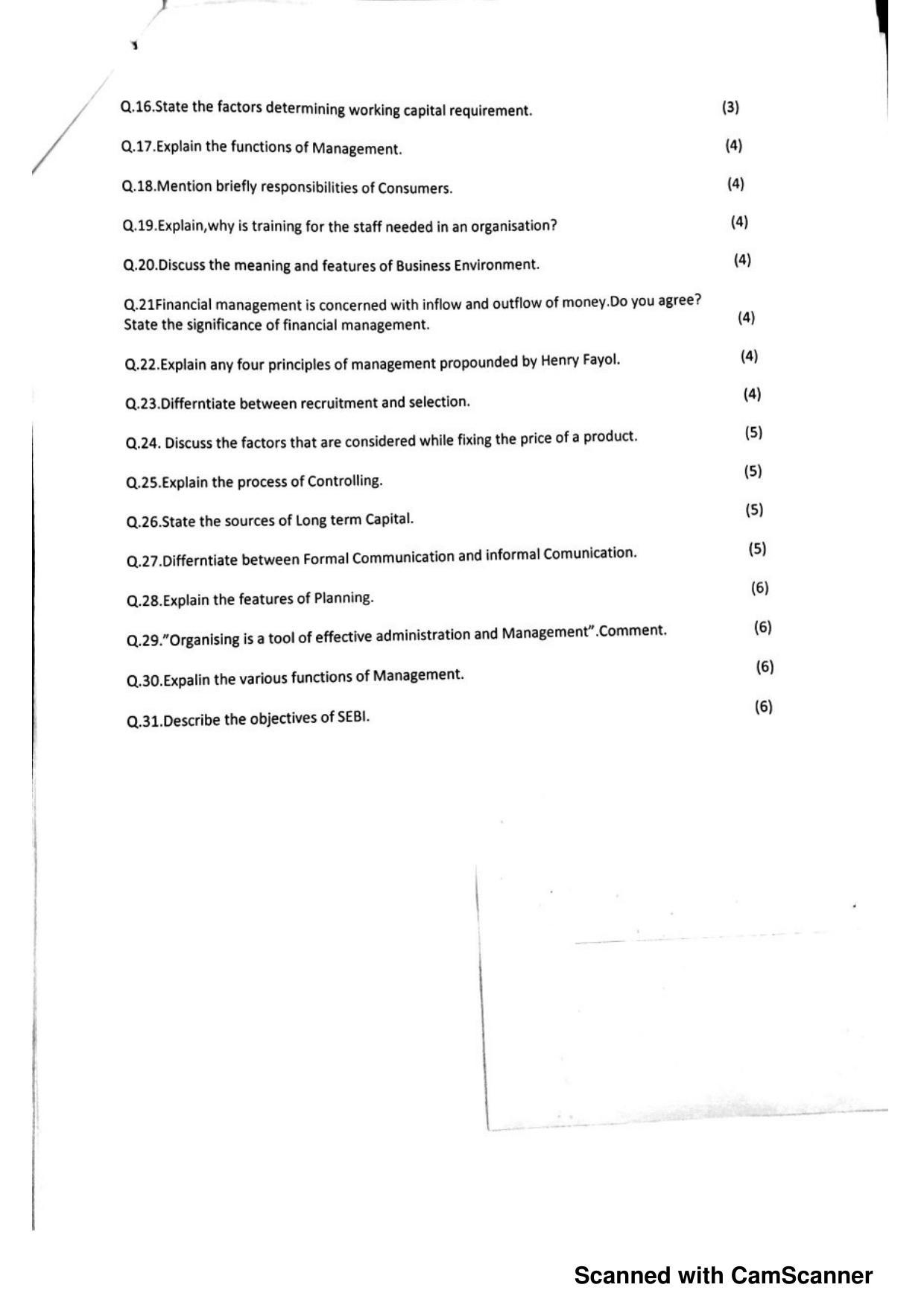 JKBOSE Class 12 Business Studies Model Question Paper 2023 - Page 2