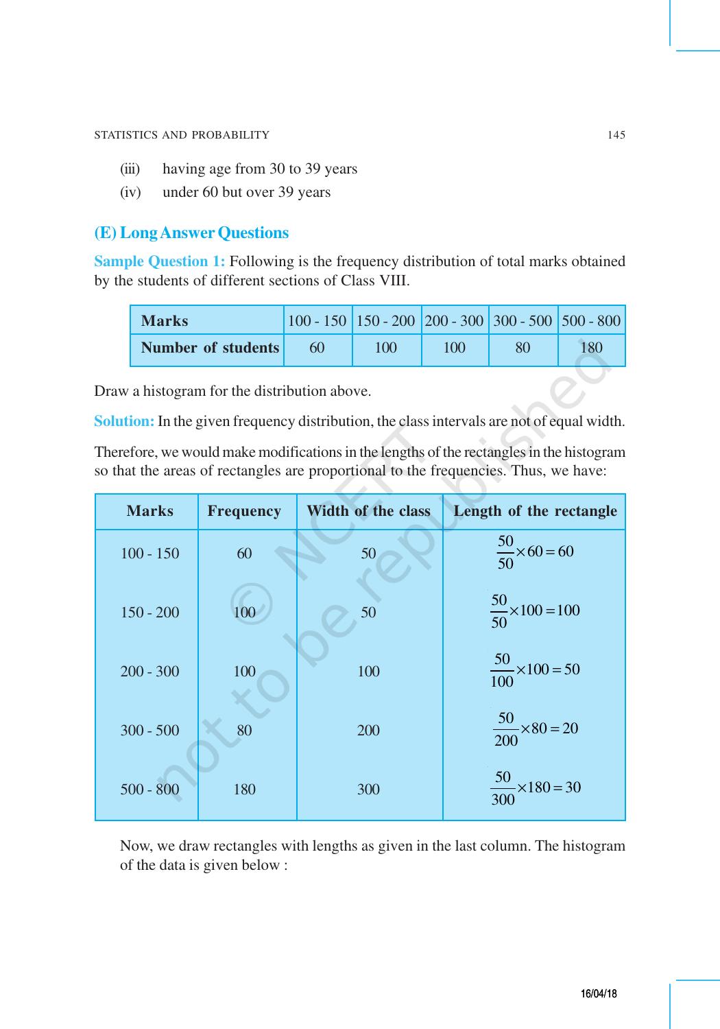 NCERT Exemplar Book for Class 9 Maths: Chapter 14 Statistics and Probability - Page 17