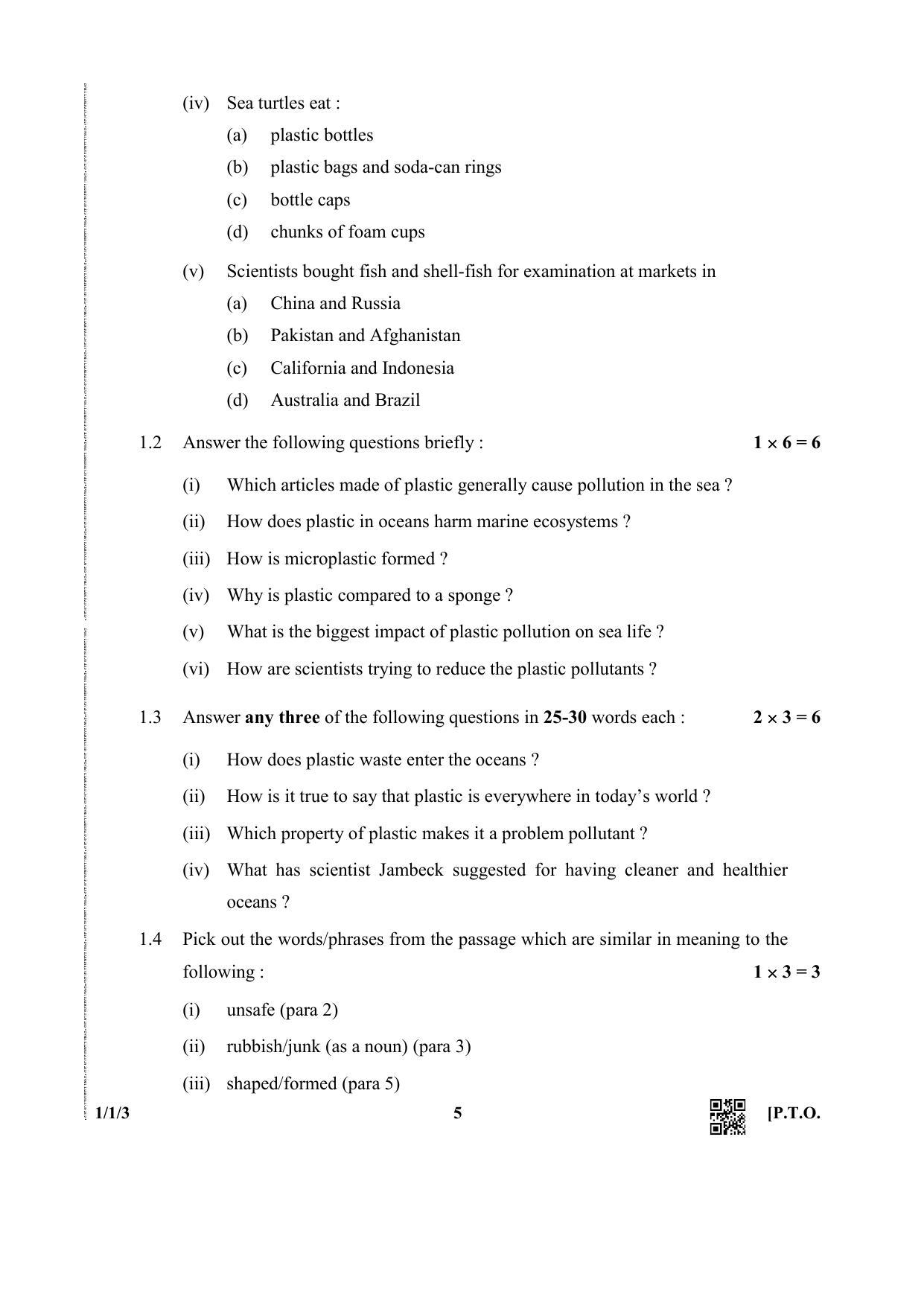 CBSE Class 12 1-1-3 (English Core) 2019 Question Paper - Page 5