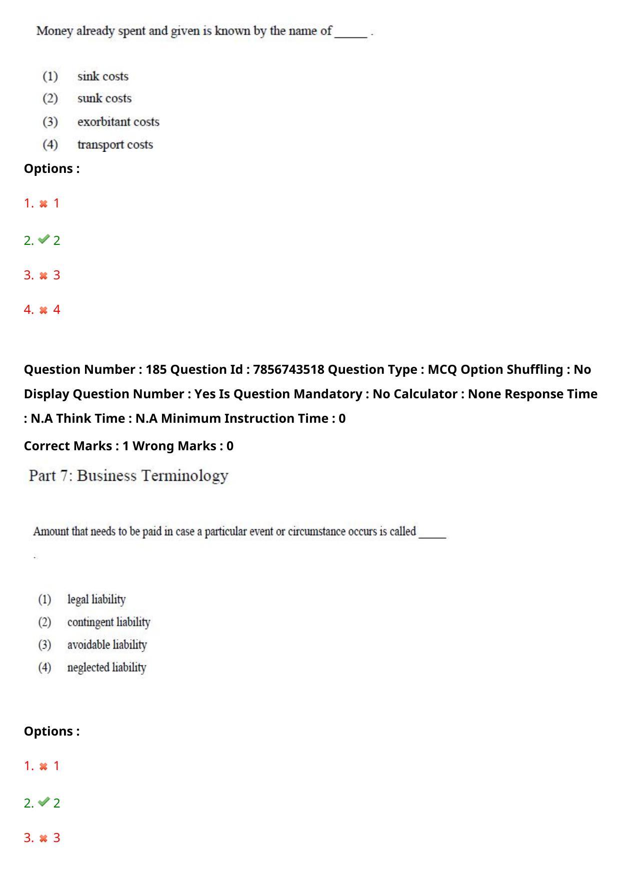 TS ICET 2023 27th May 2023 Forenoon - PRELIMINARY Question Papers - Page 117