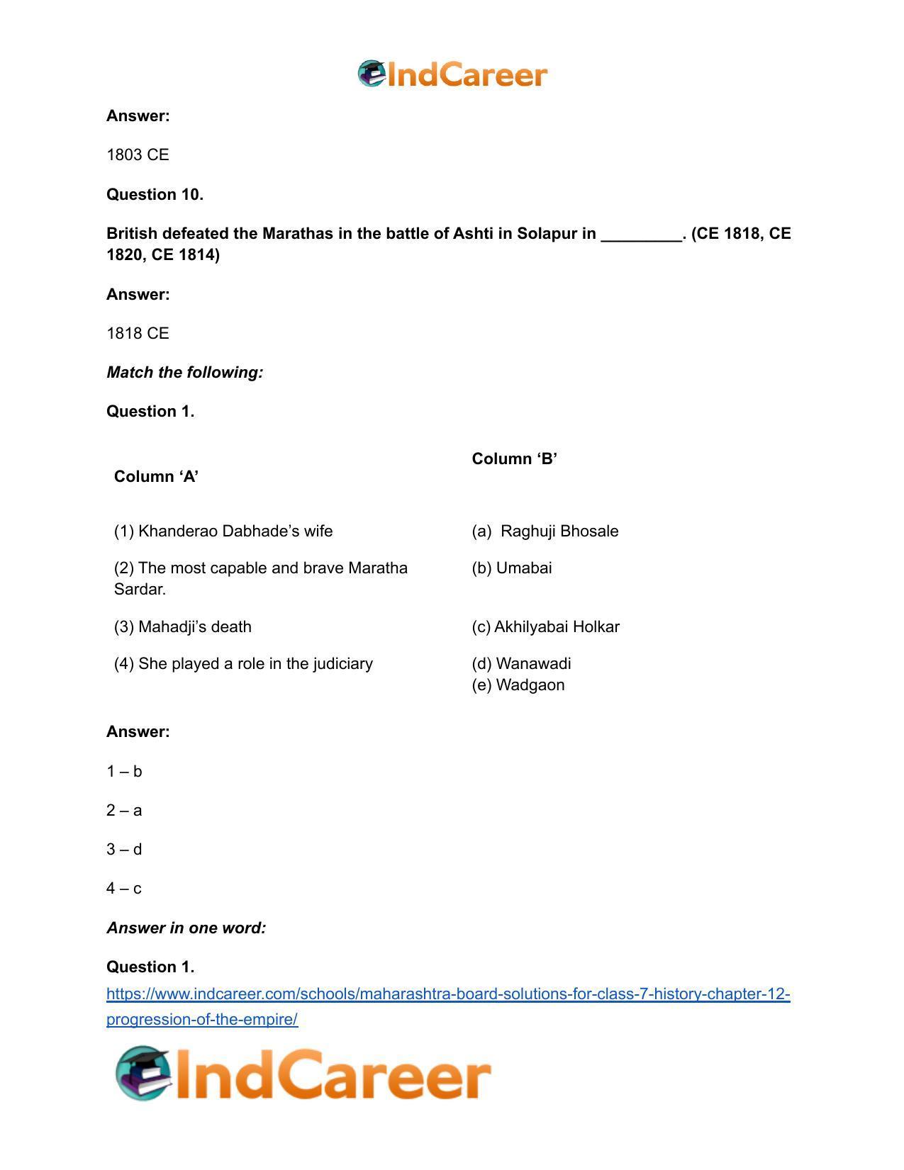 Maharashtra Board Solutions for Class 7- History: Chapter 12- Progression of the Empire - Page 7