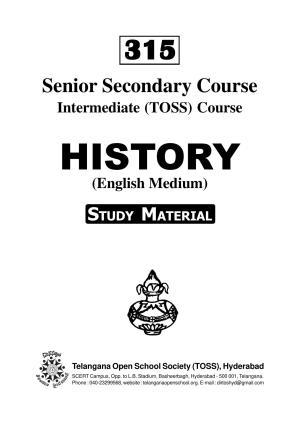 TS SCERT Inter 1st Year History-Book-1 Path 1 (English Medium) Text Book