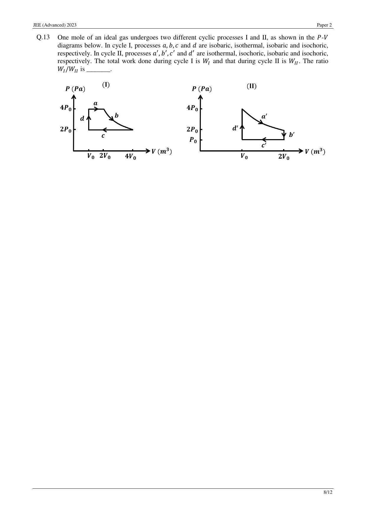 JEE (Advanced) 2023 Paper II - Mathematics Question Paper - Page 17