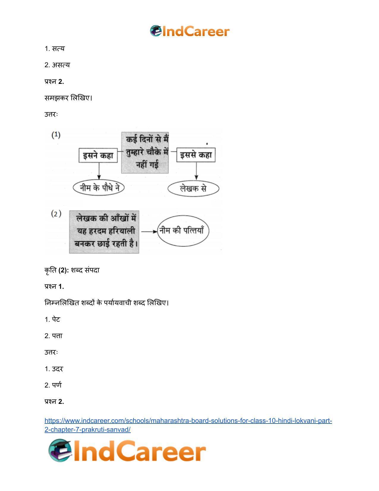 Maharashtra Board Solutions for Class 10- Hindi Lokvani (Part 2): Chapter 7- प्रकृति संवाद - Page 12