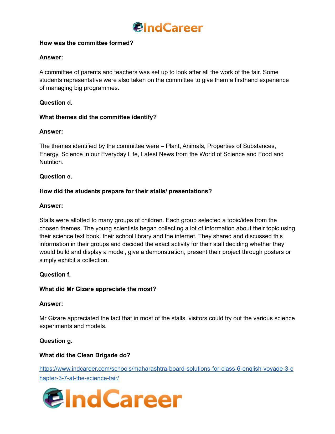 Maharashtra Board Solutions for Class 6- English (Voyage 3): Chapter 3.7- At the Science Fair - Page 3