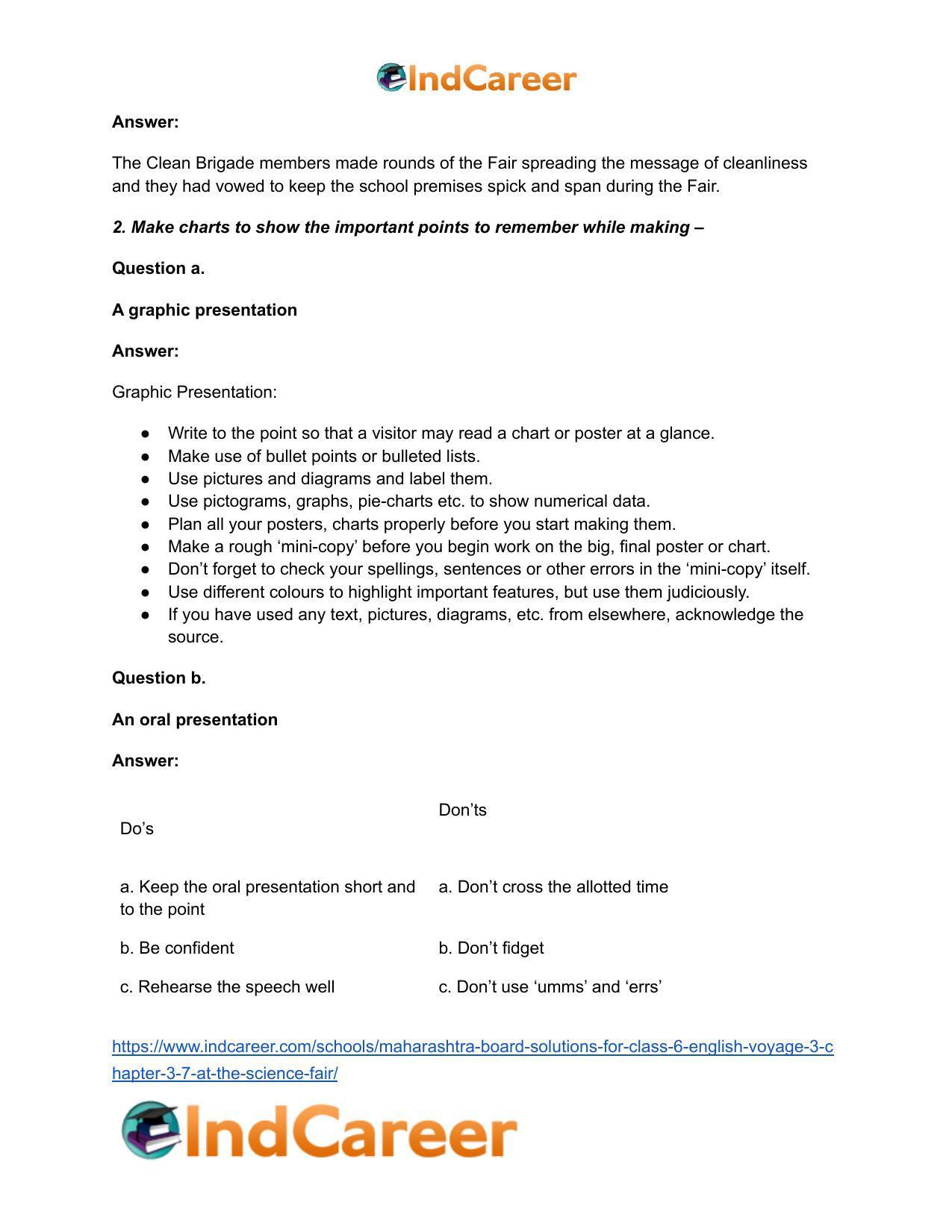 Maharashtra Board Solutions for Class 6- English (Voyage 3): Chapter 3.7- At the Science Fair - Page 4
