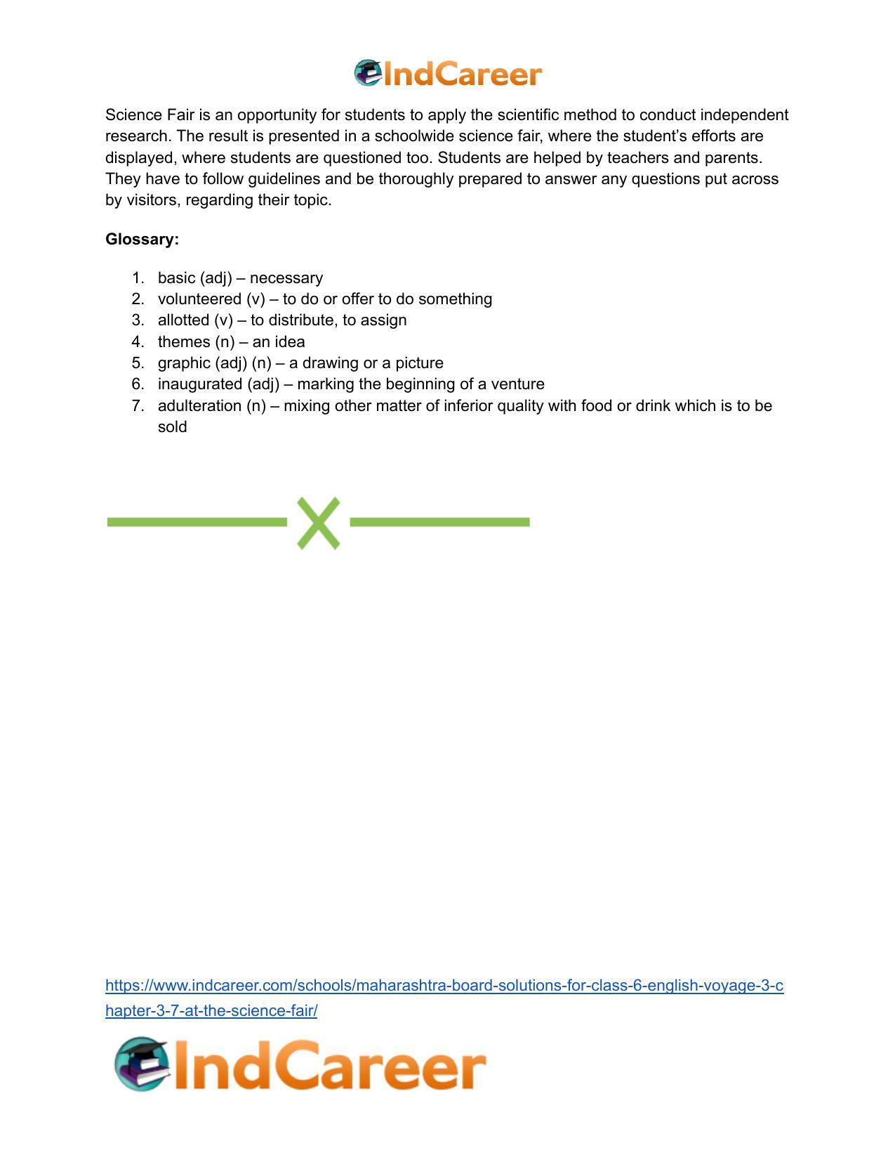 Maharashtra Board Solutions for Class 6- English (Voyage 3): Chapter 3.7- At the Science Fair - Page 9