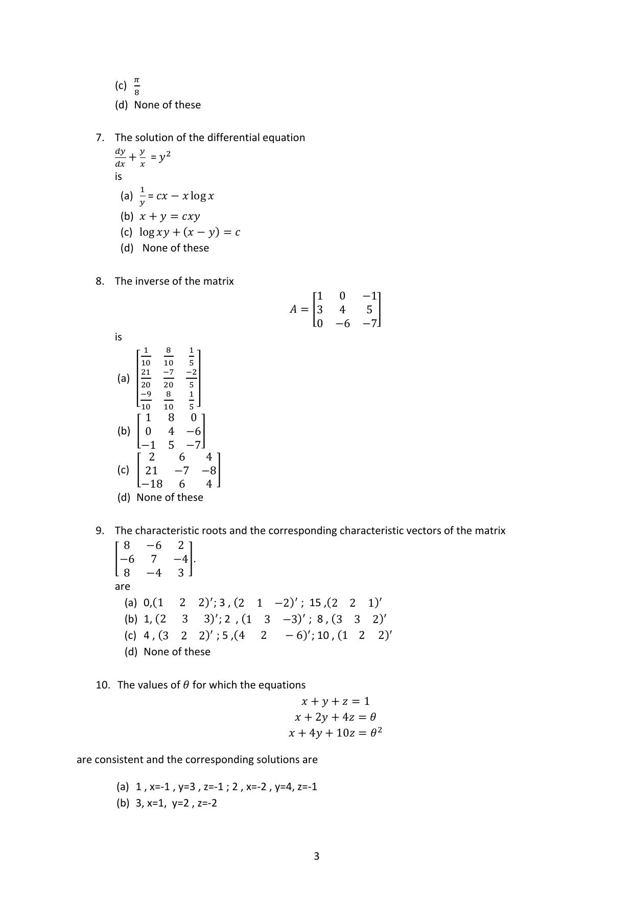 ISI Admission Test JRF in Geology GEA 2015 Sample Paper - Page 2
