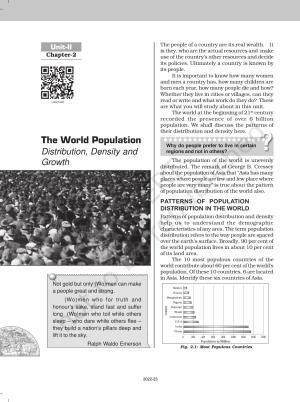 NCERT Book for Class 12 Geography (Part-1) Chapter 2 The World Population Distribution, Density, and Growth