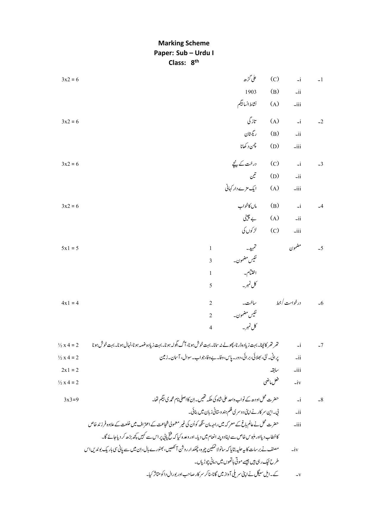 Edudel Class 8 Urdu-I Sample Question Paper - Page 4